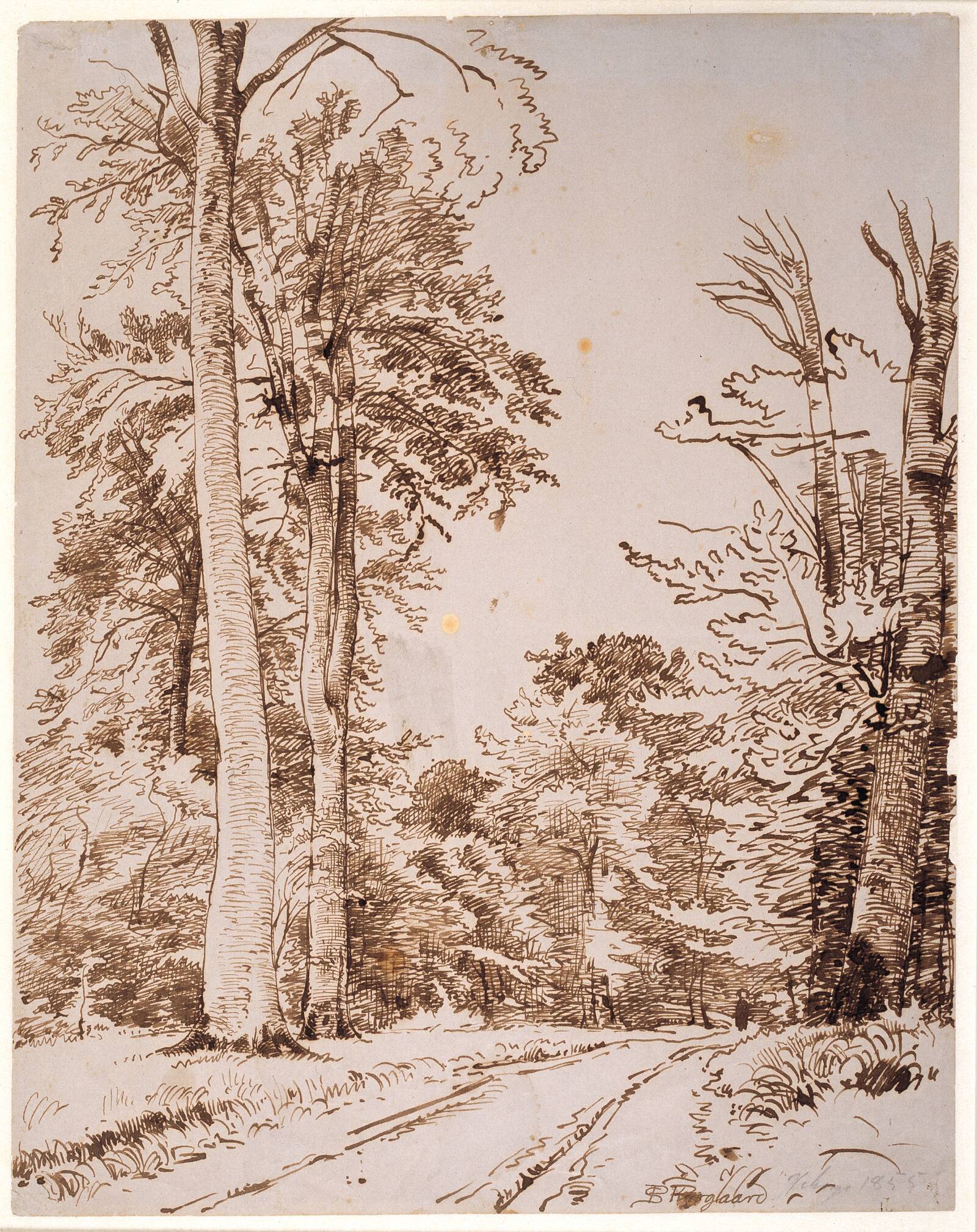 Skovvej. Iselinge, P.C. Skovgaard, 1855