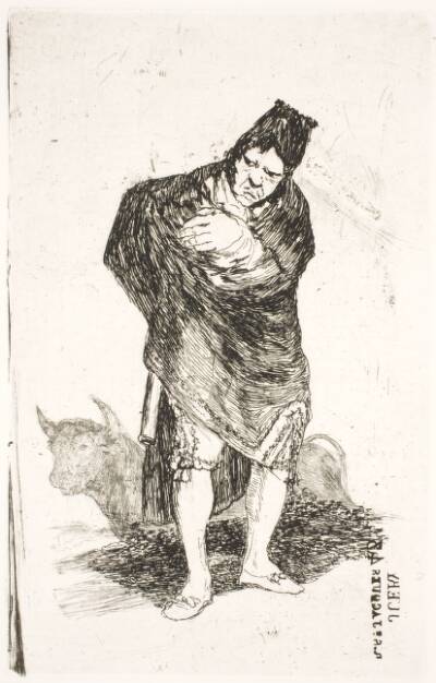 Andalusisk smugler, med tyr (El embozado / El torero anciano)