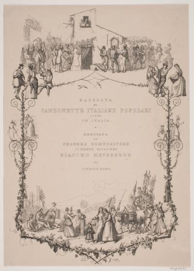 Titelblad til Rungs italienske folkesange