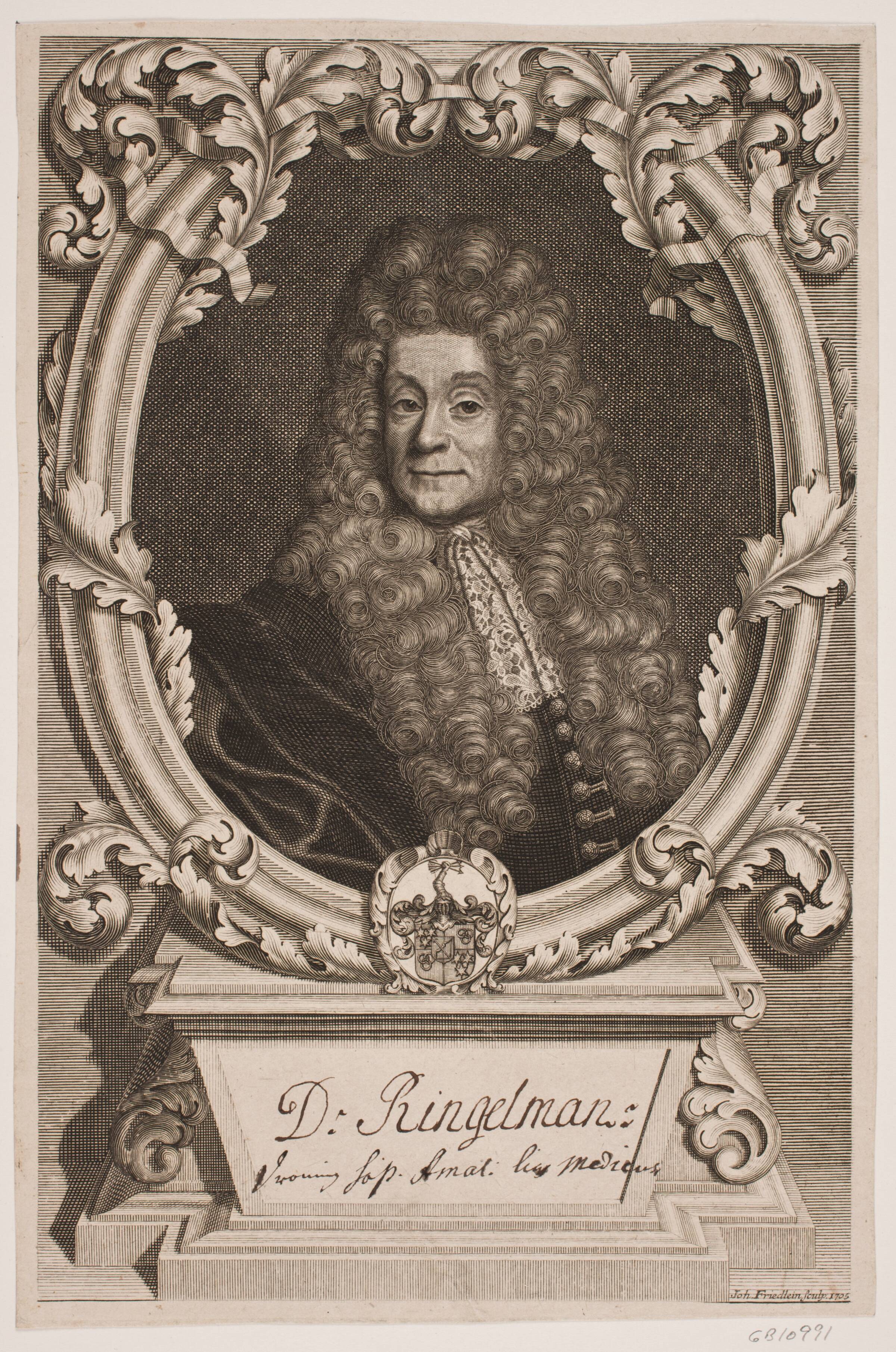 Dr. Johan Ludolph Ringelmann, Johan Friedlein, 1705