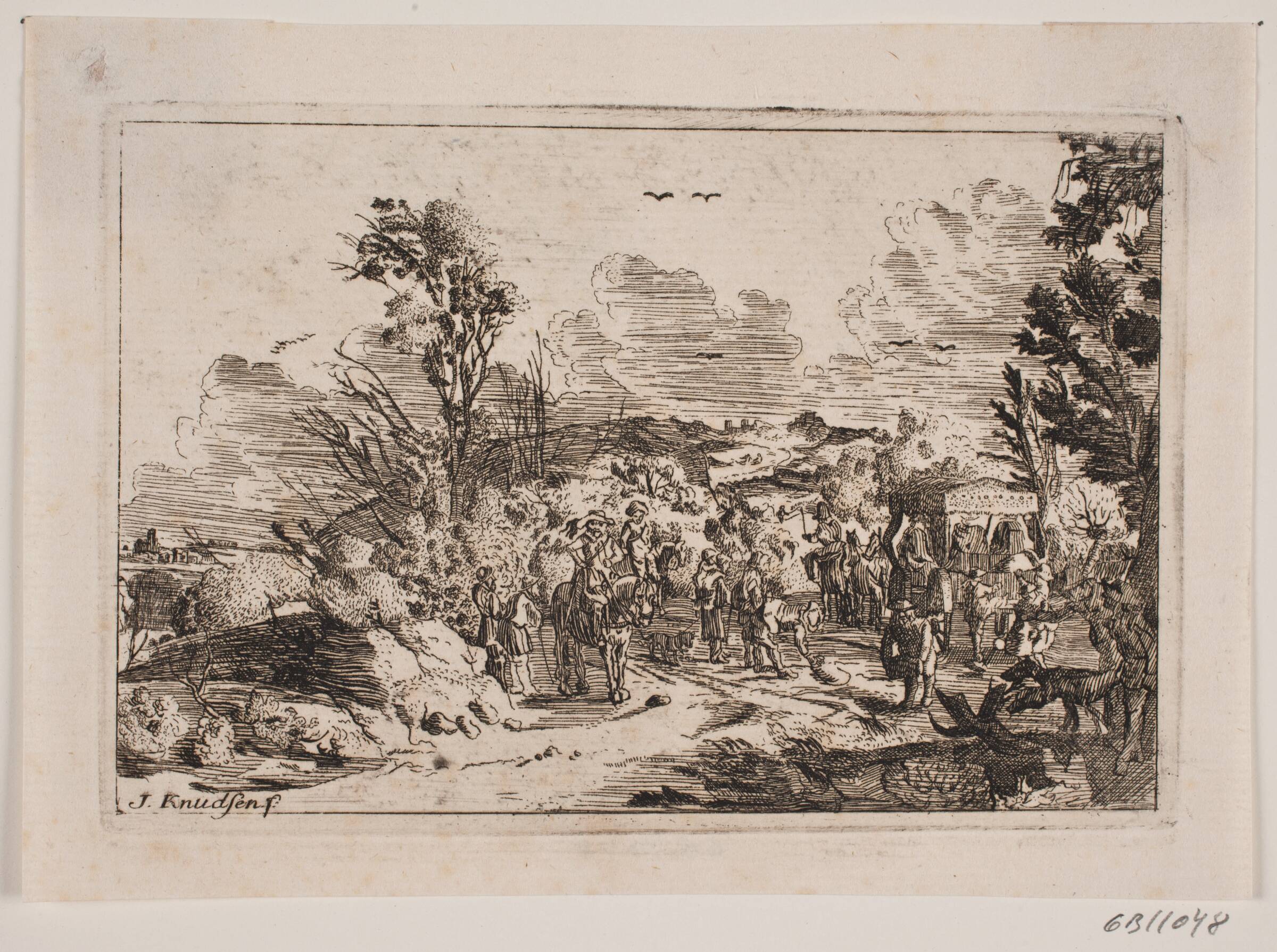 En landevej i en bjergegn, Jens Knudsen, 1740-1749