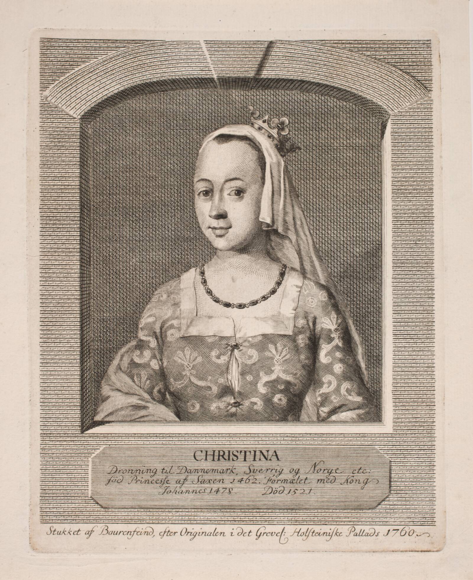 Christina, Georg Vilhelm Baurenfeind, 1760