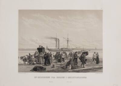 En rejsescene på Horten i Christianiafjord