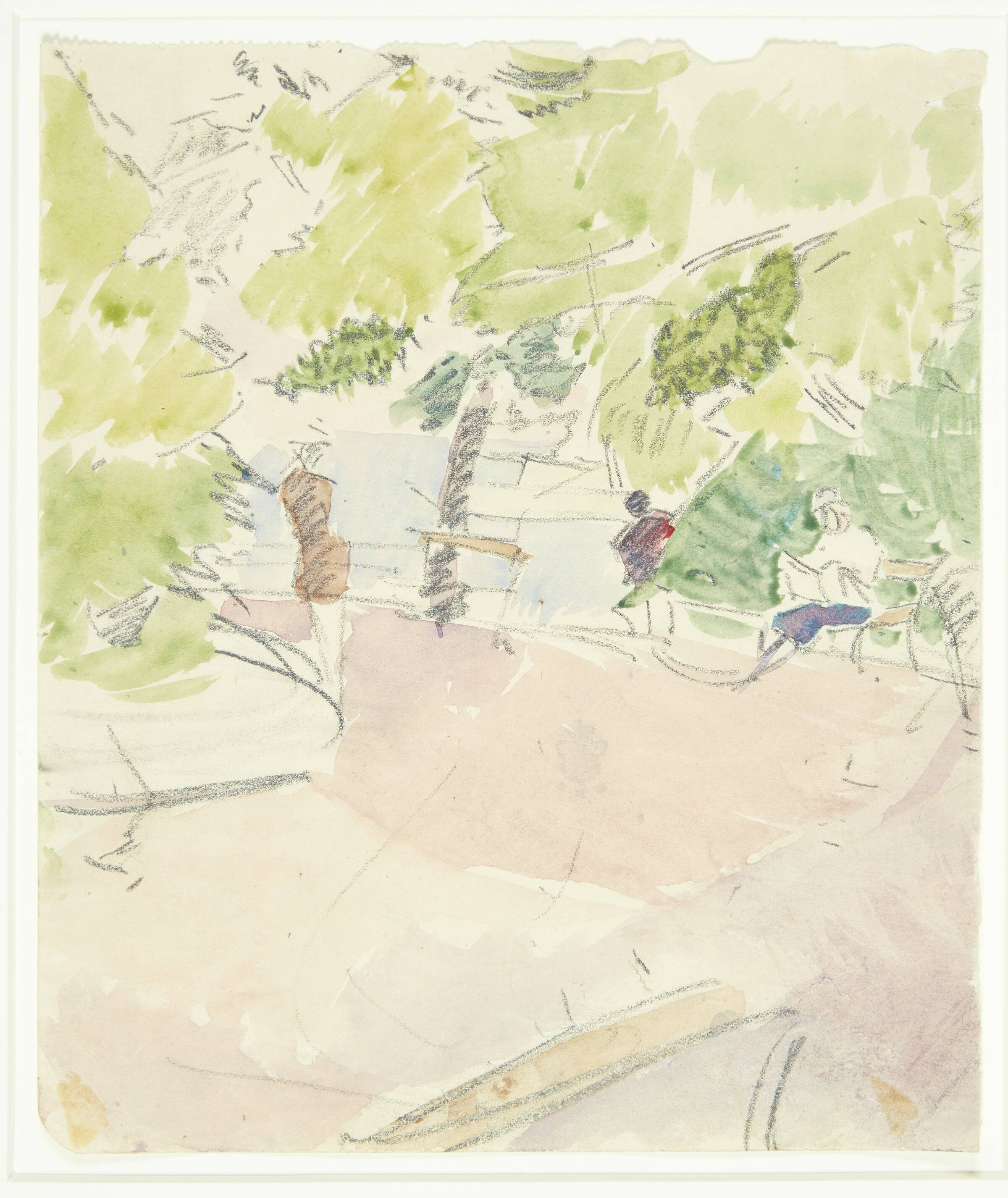 Farvestudie til Langeliniebilledet, Edvard Weie, 1923-1927