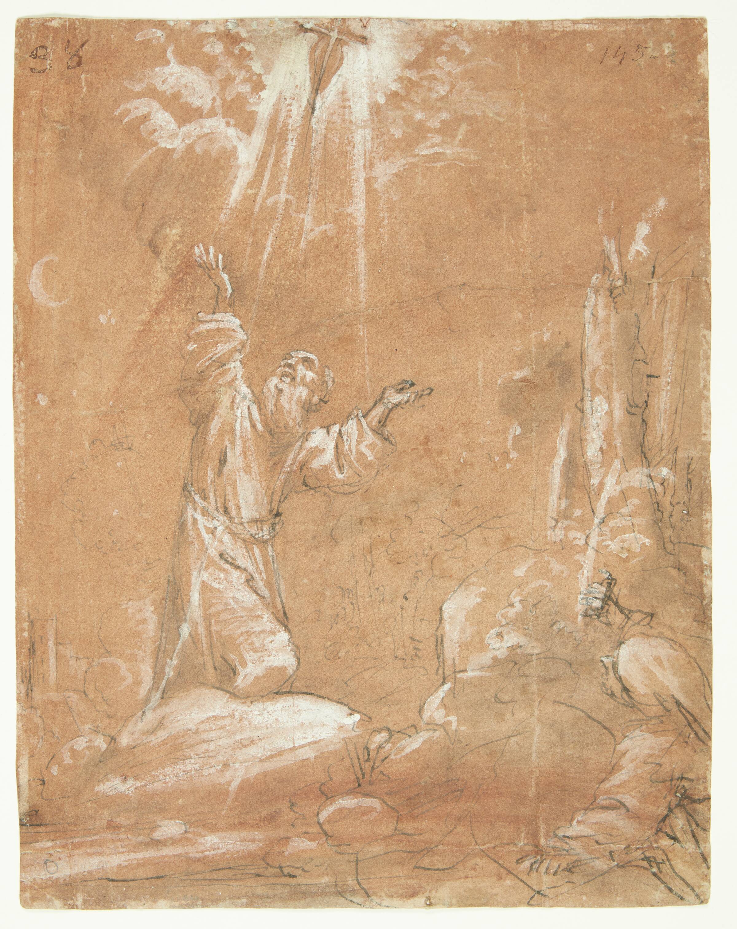 Den Hellige Frans af Asssis stigmatisation, Guercino, 1613