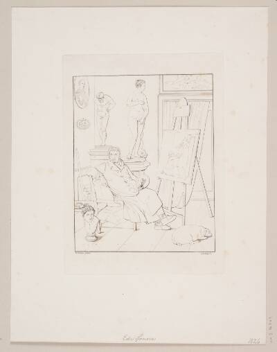 C.A. Lorentzen i sit atelier
