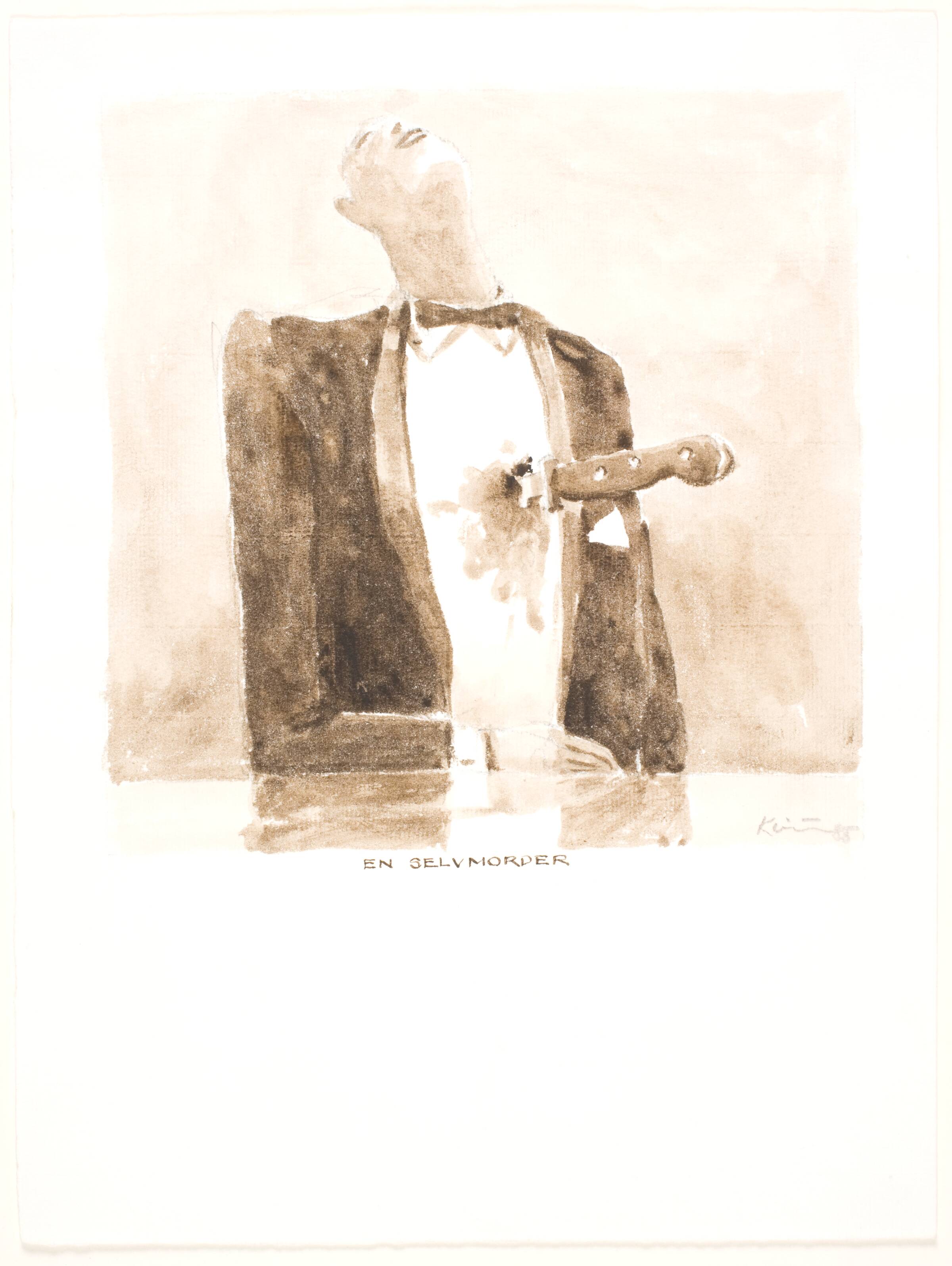 "En selvmorder", Michael Kvium, 1985