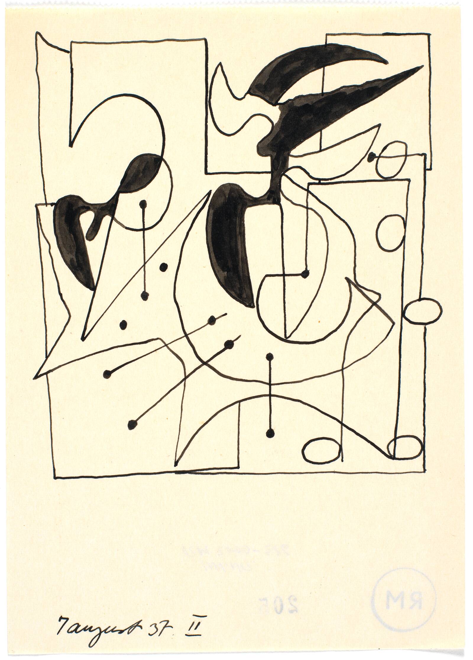 Botanisk figuration, Richard Mortensen, 1937