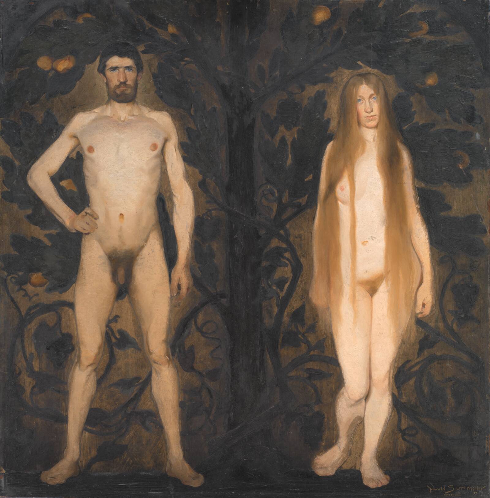 Adam og Eva, Harald Slott-Møller, 1891