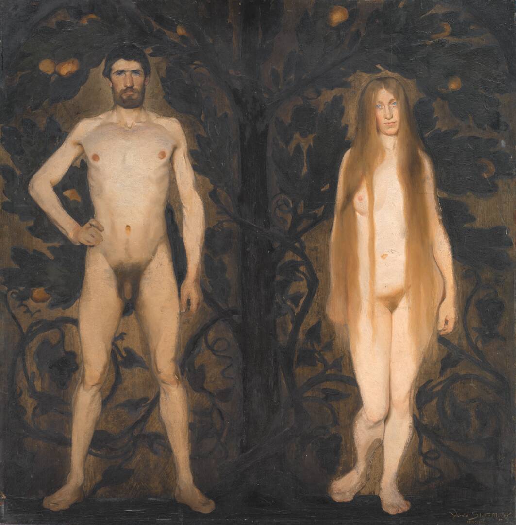 Adam and Eve, by Harald Slott-Møller, 1891