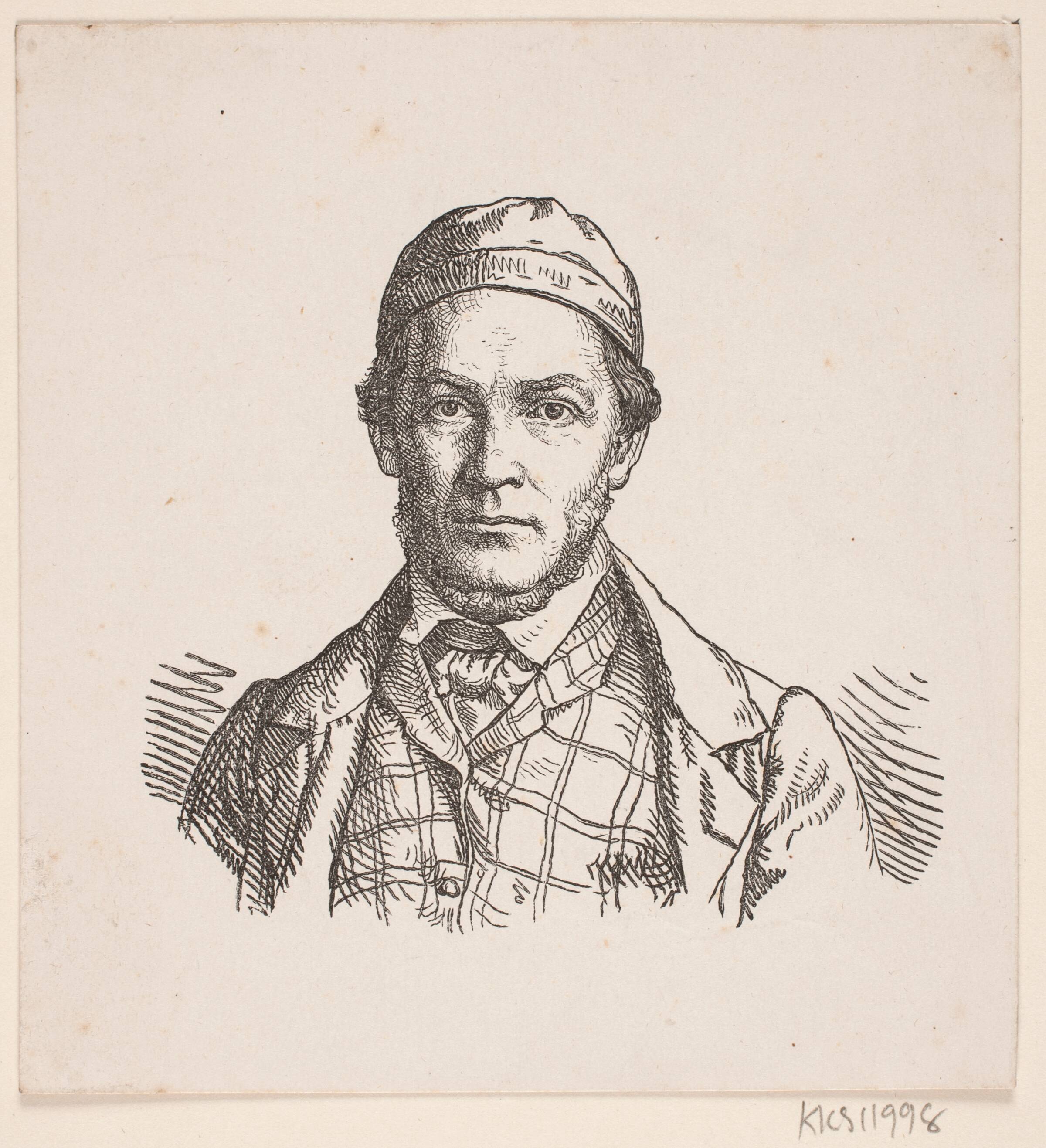 Portræt af M. G. Bindesbøll, Johan Frederik Rosenstand, 1828-1887