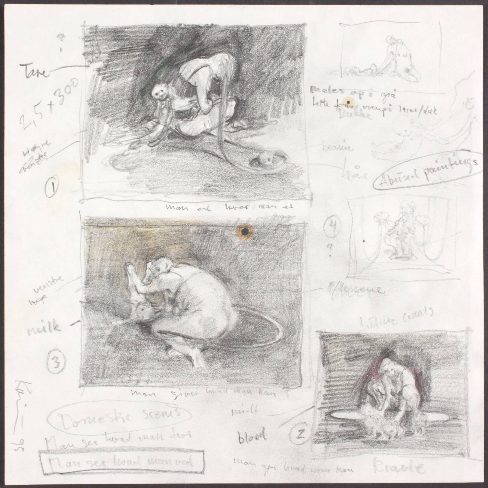 Abused Paintings, Michael Kvium, 1995