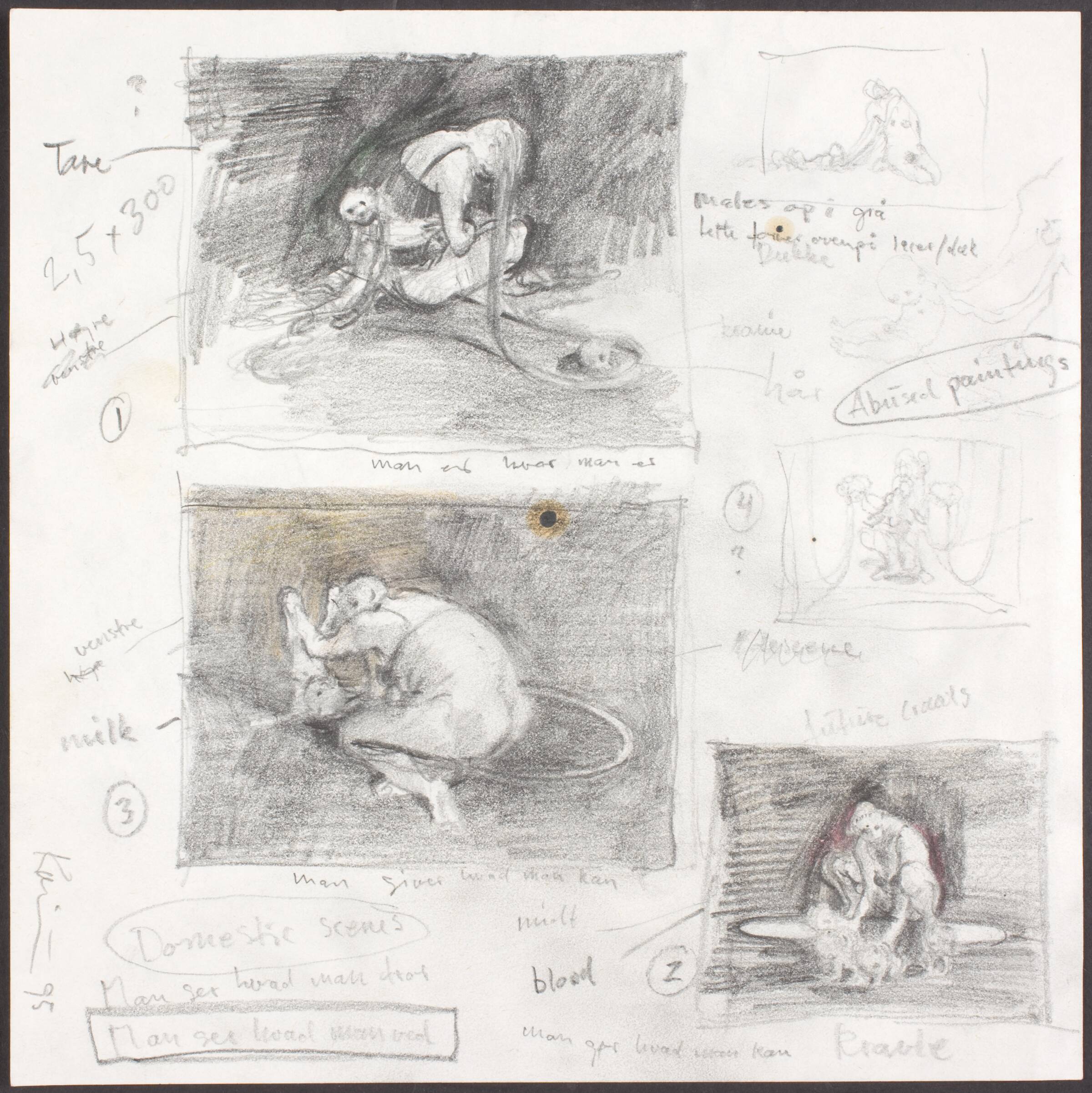 Abused Paintings, Michael Kvium, 1995