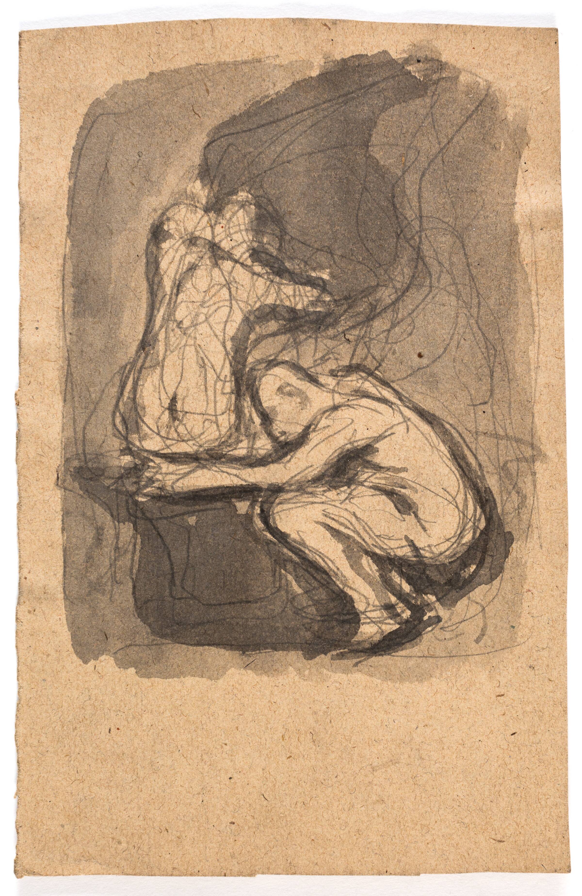 Studie til "Dædalus og Ikarus", Oluf Hartmann, 1879-1910