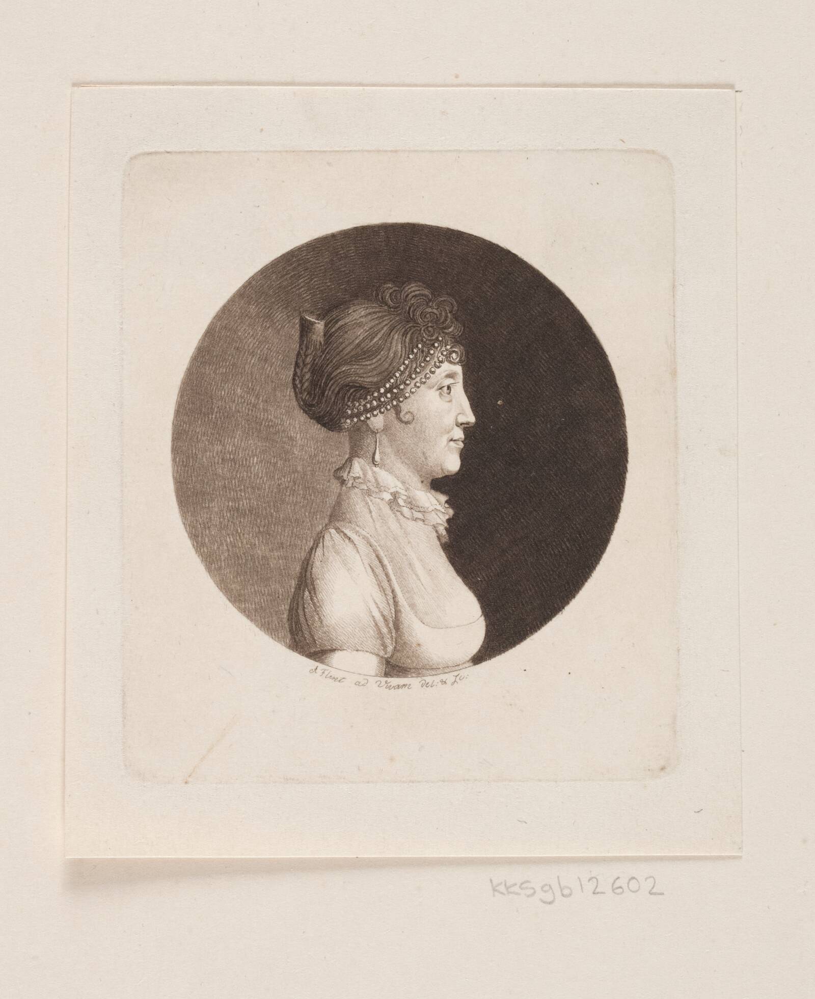 Ubekendt kvindeportræt, Andreas Flint, 1767-1824