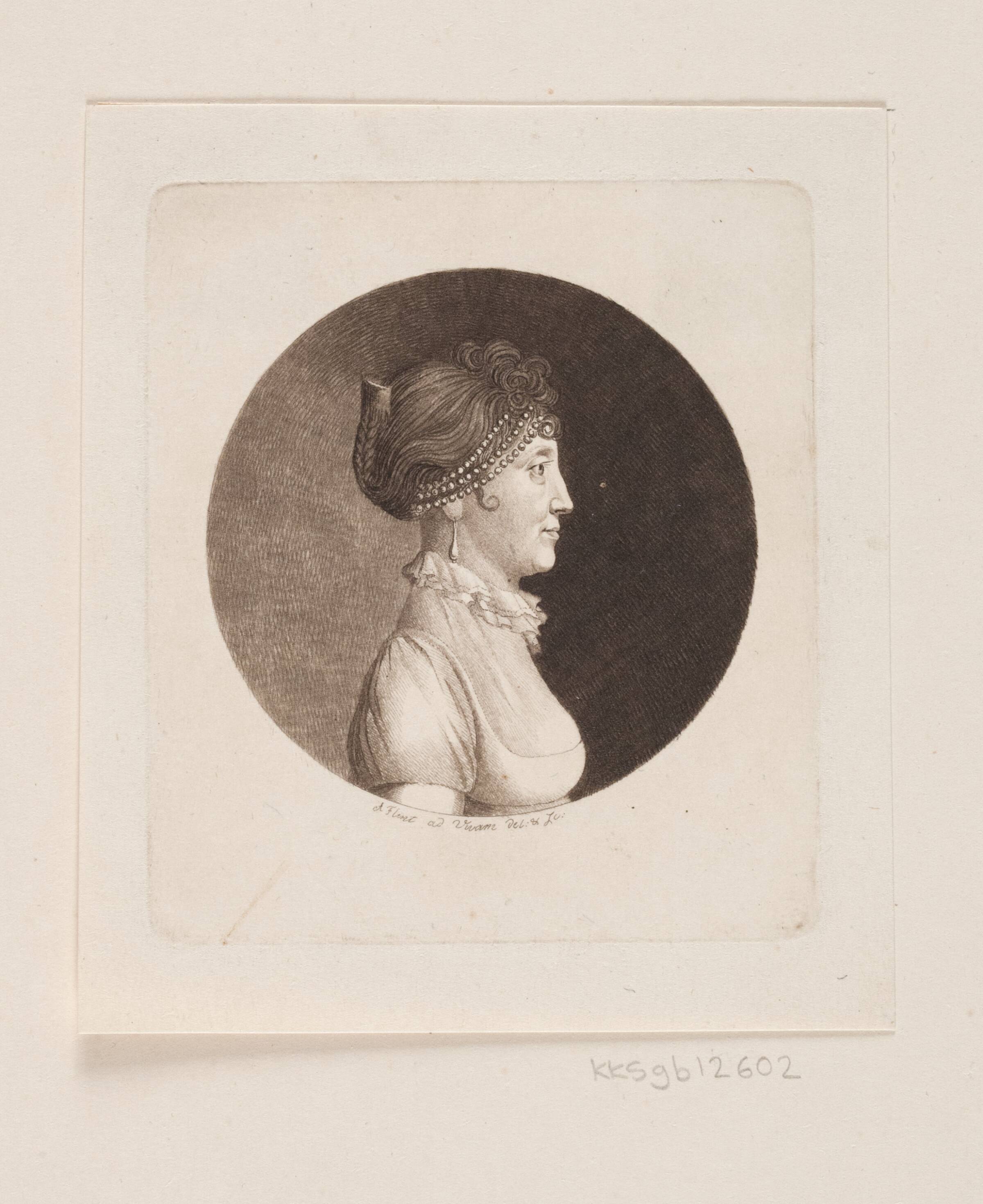 Ubekendt kvindeportræt, Andreas Flint, 1767-1824