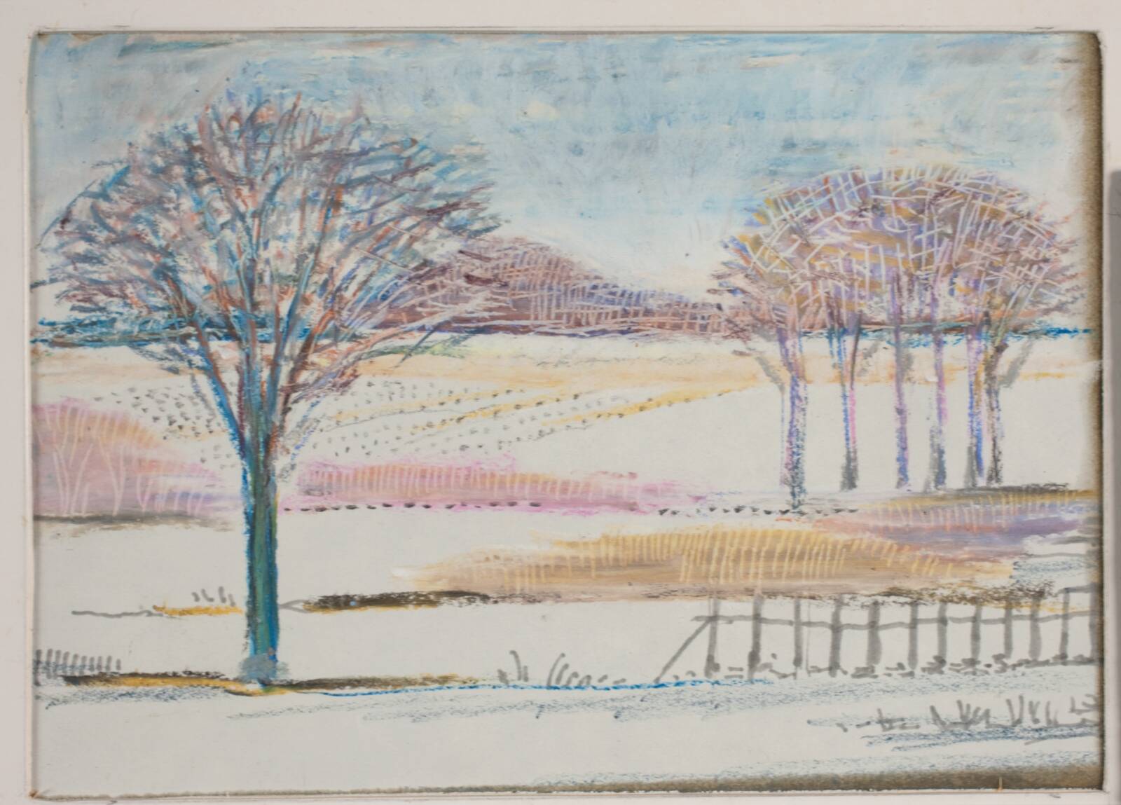 Vinterlandskab med træer, Henrik Starcke, 1899-1973