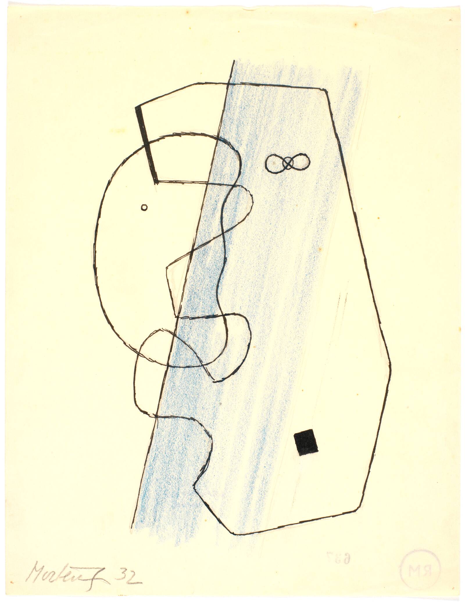 Komposition, Richard Mortensen, 1931-1933