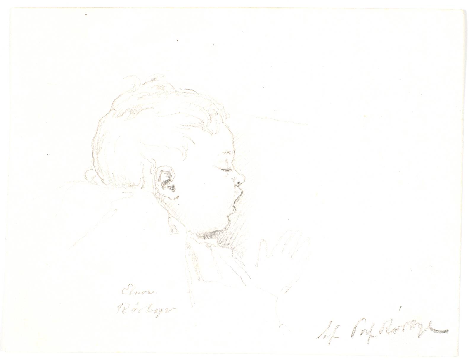 Eleonora Rørbye som spæd, Martinus Rørbye, 1846