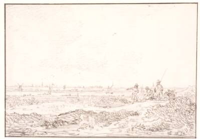 Fladt flodlandskab