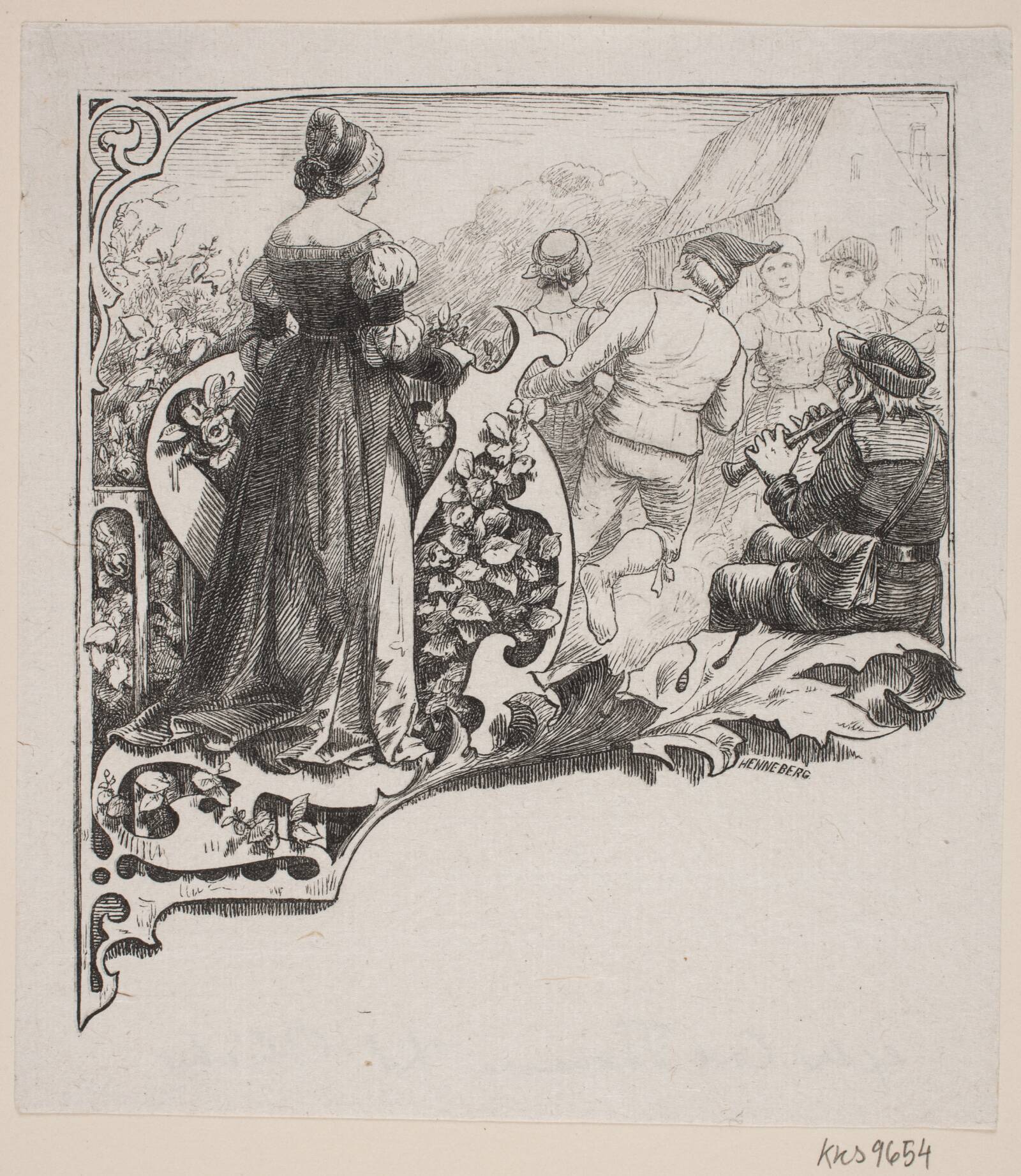 Vignet til St. Blicher, H.C. Henneberg, 1826-1893