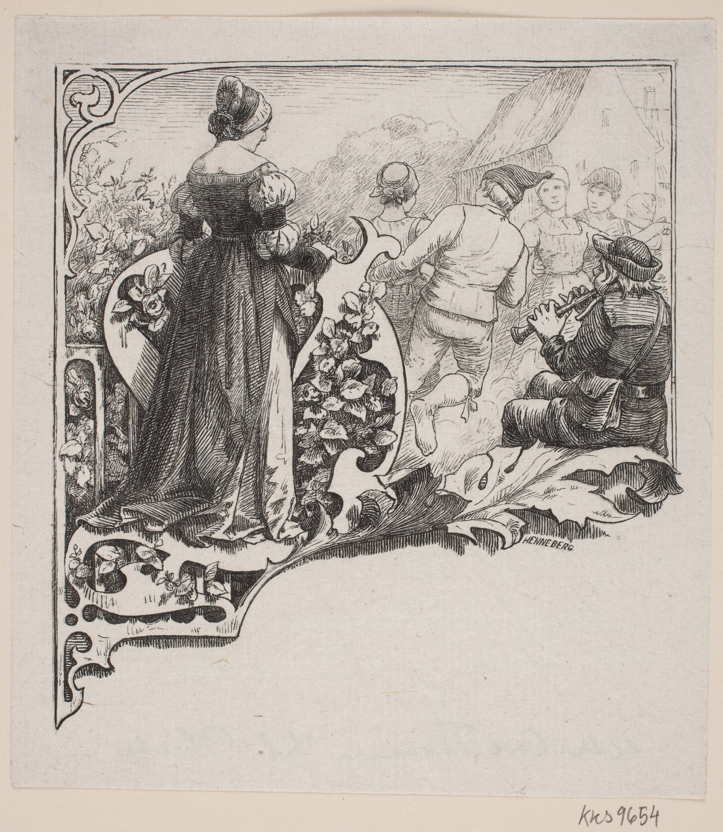 Vignet til St. Blicher, H.C. Henneberg, 1826-1893