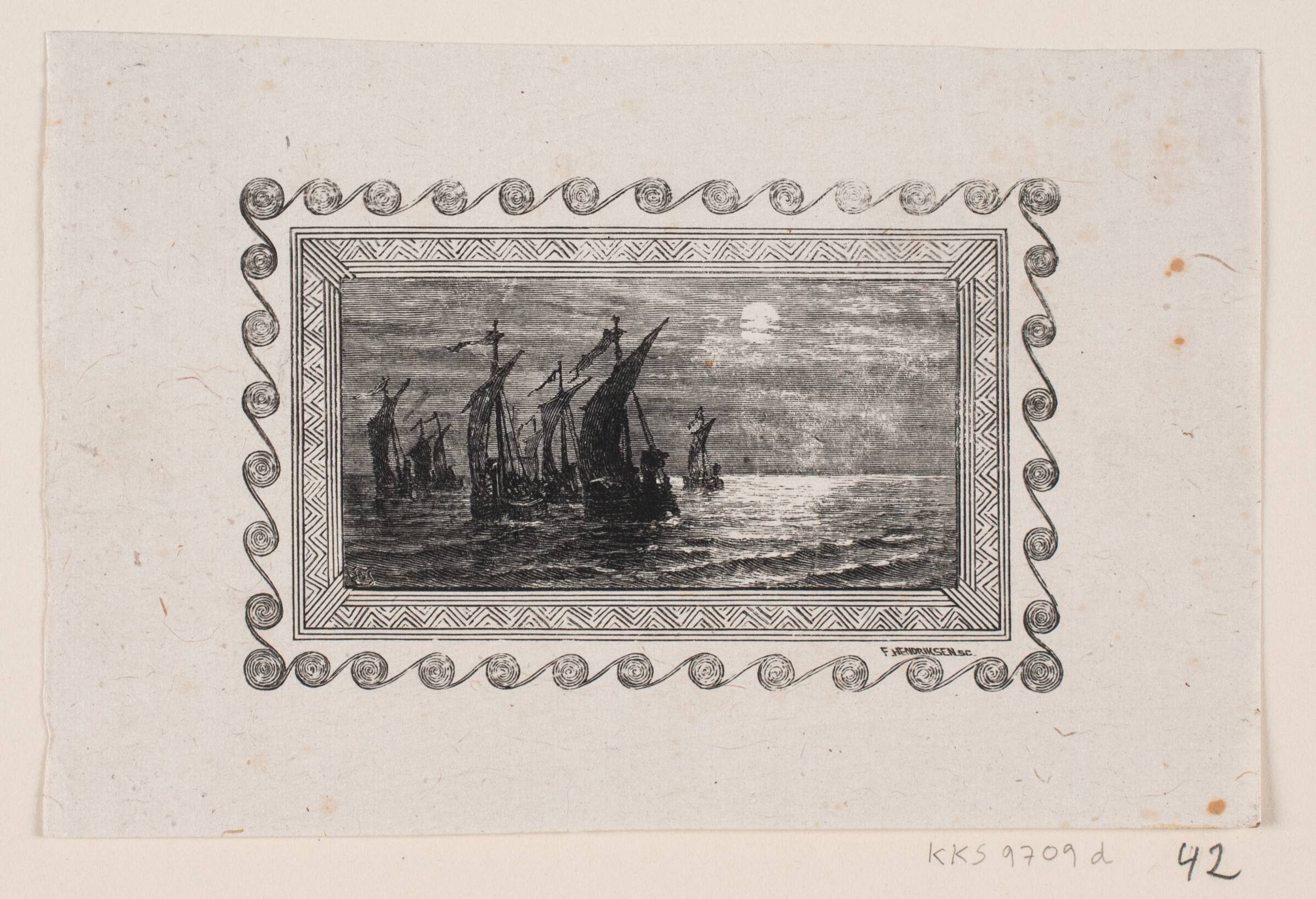 Vignet til fortællingen "Kong Gorm og hans sønner", Waldemar Bøhme, 1850-1874