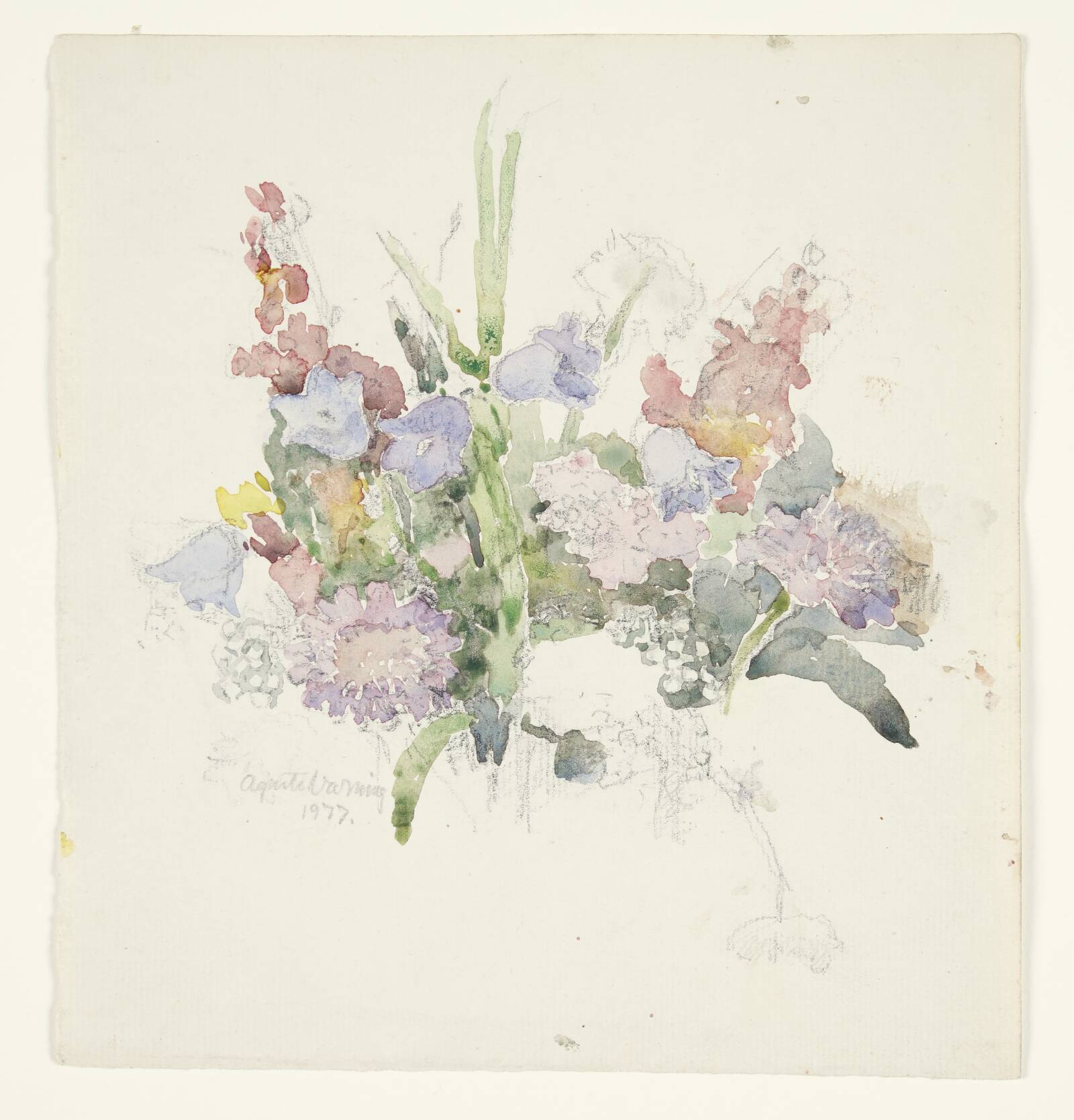 Blomsterstudie, Agnete Varming, 1977