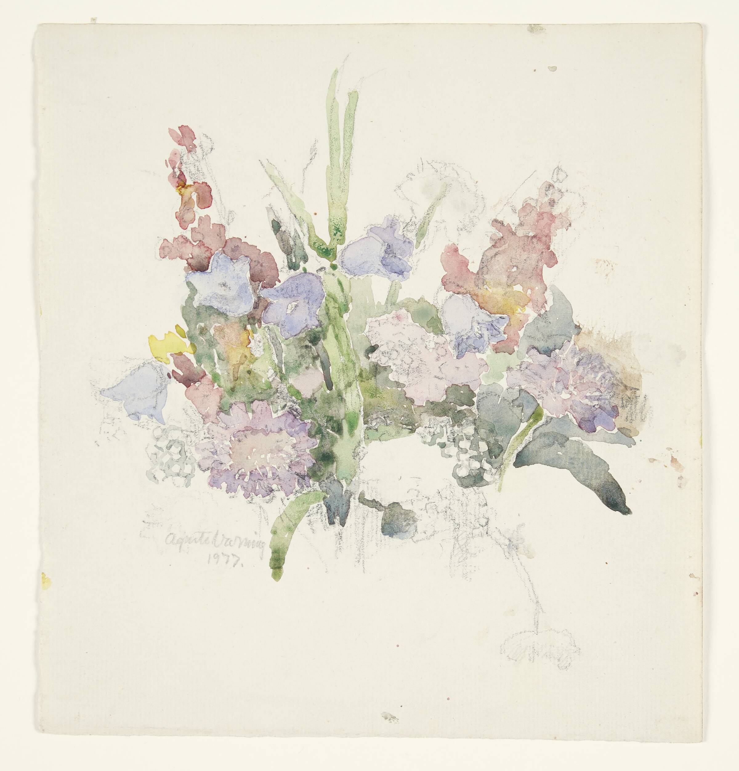 Blomsterstudie, Agnete Varming, 1977