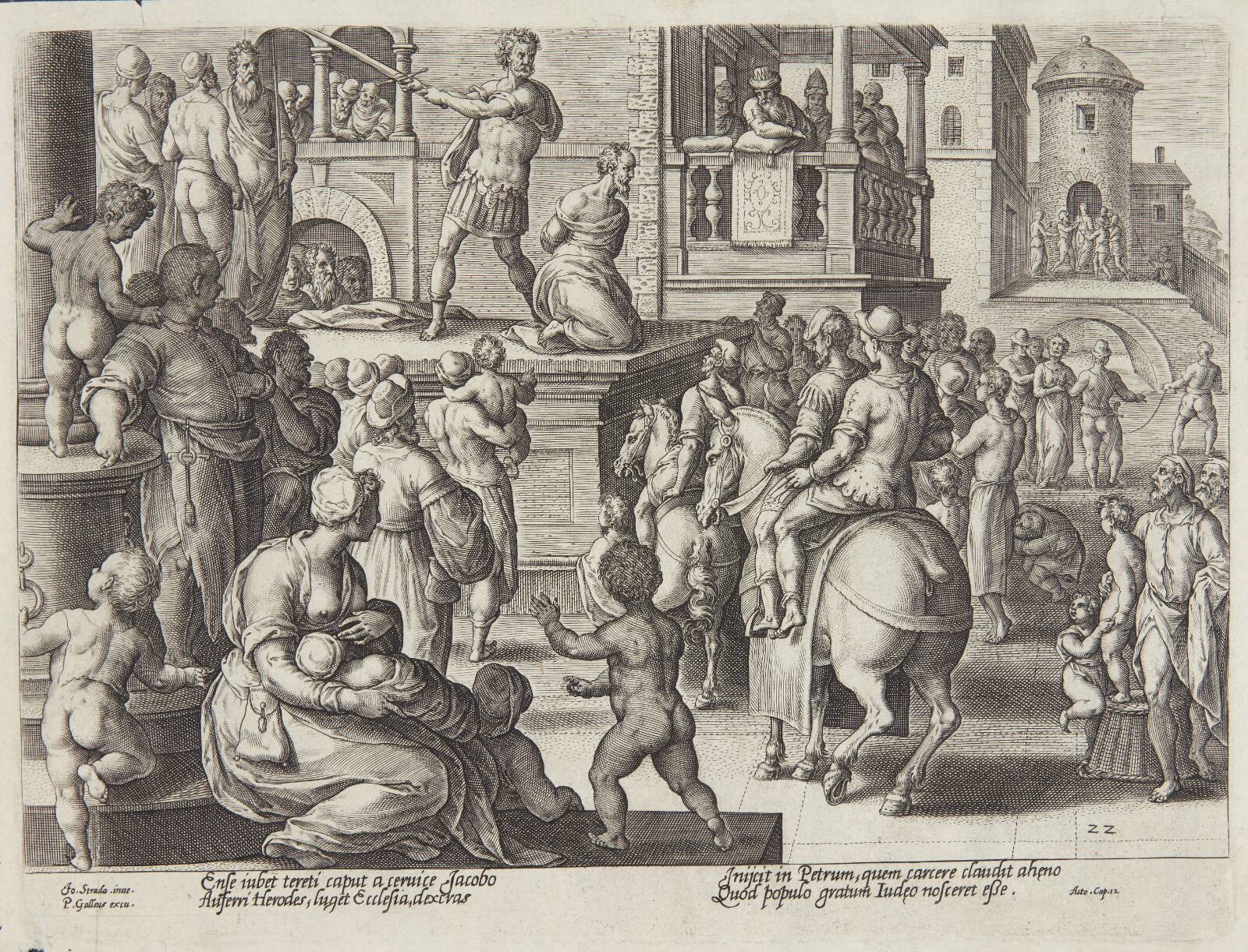 Jakobs henrettelse, Adriaen Collaert, 1582