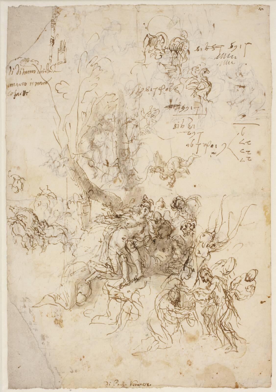 Sketches for the birth and death of Adonis, by Paolo Veronese, 1580-1583