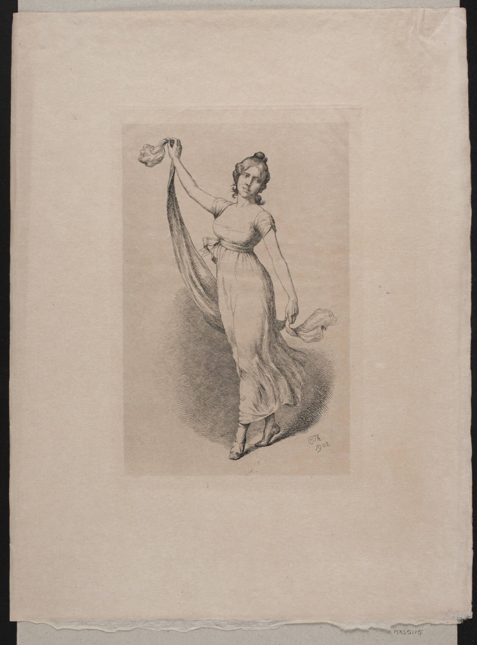 Dansende pige, Carl Thomsen, 1902
