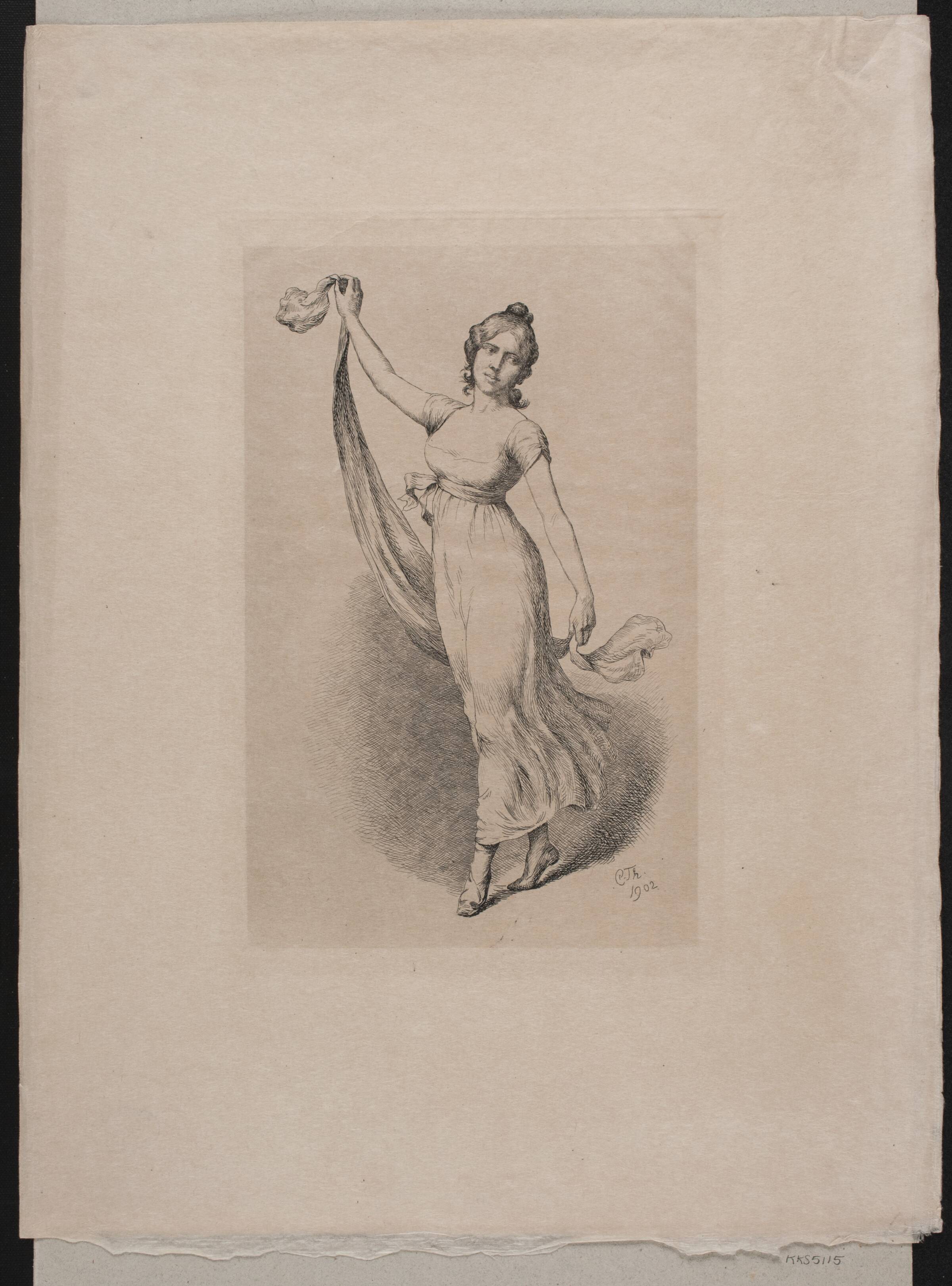 Dansende pige, Carl Thomsen, 1902