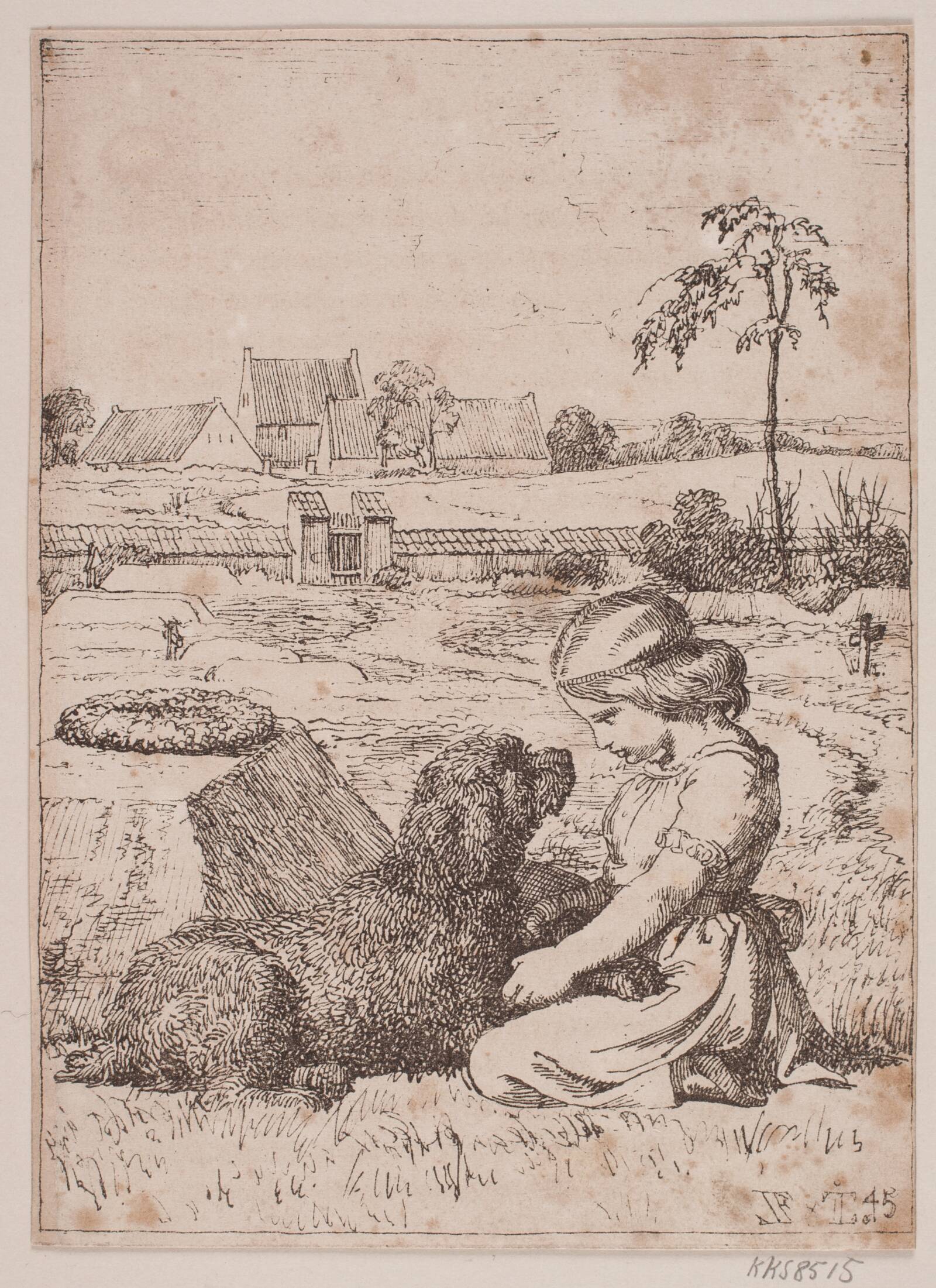 Den gamle pudel, Ubekendt, 1845