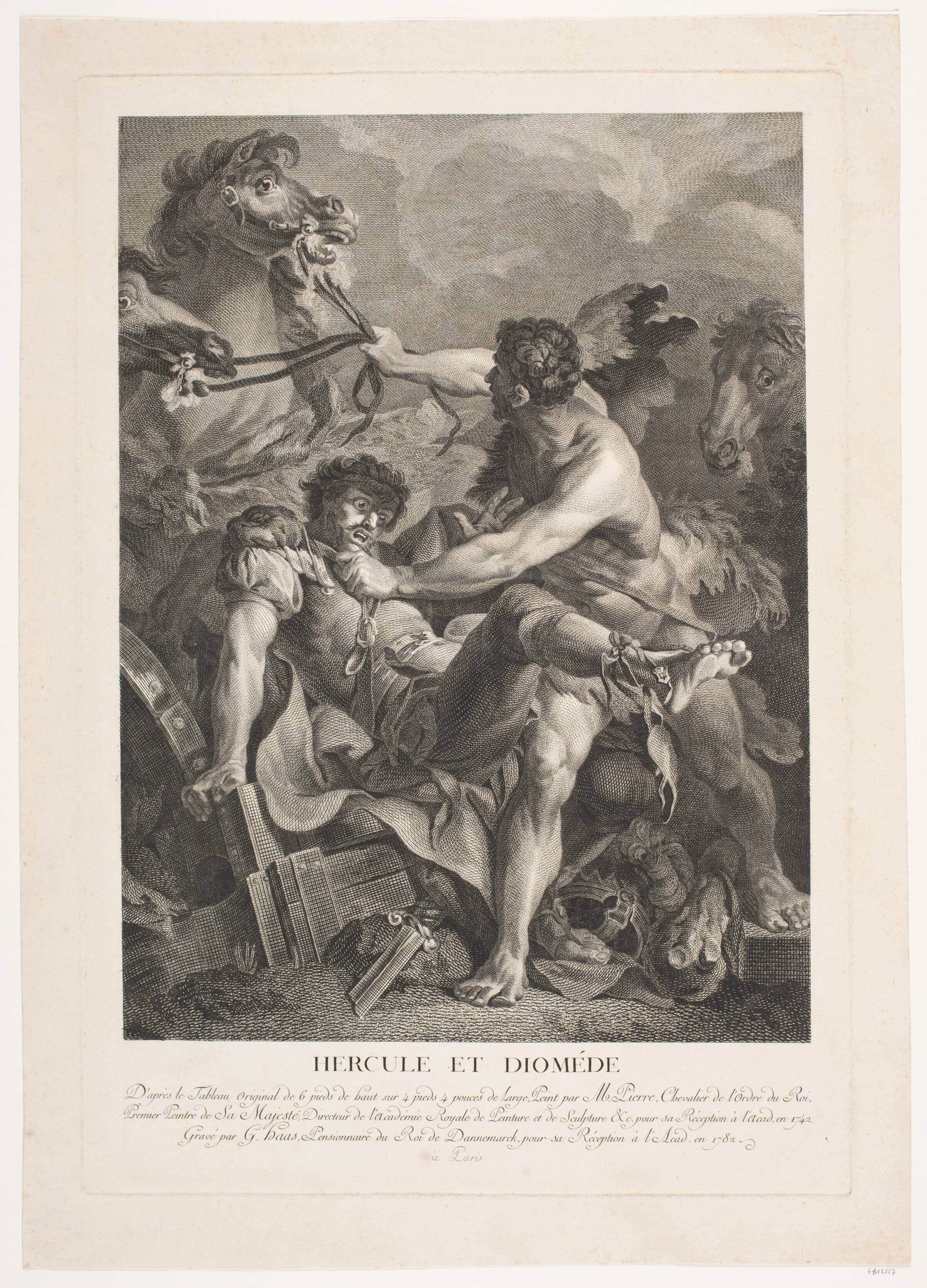 Herkules og Diomedes, Georg Haas, 1782