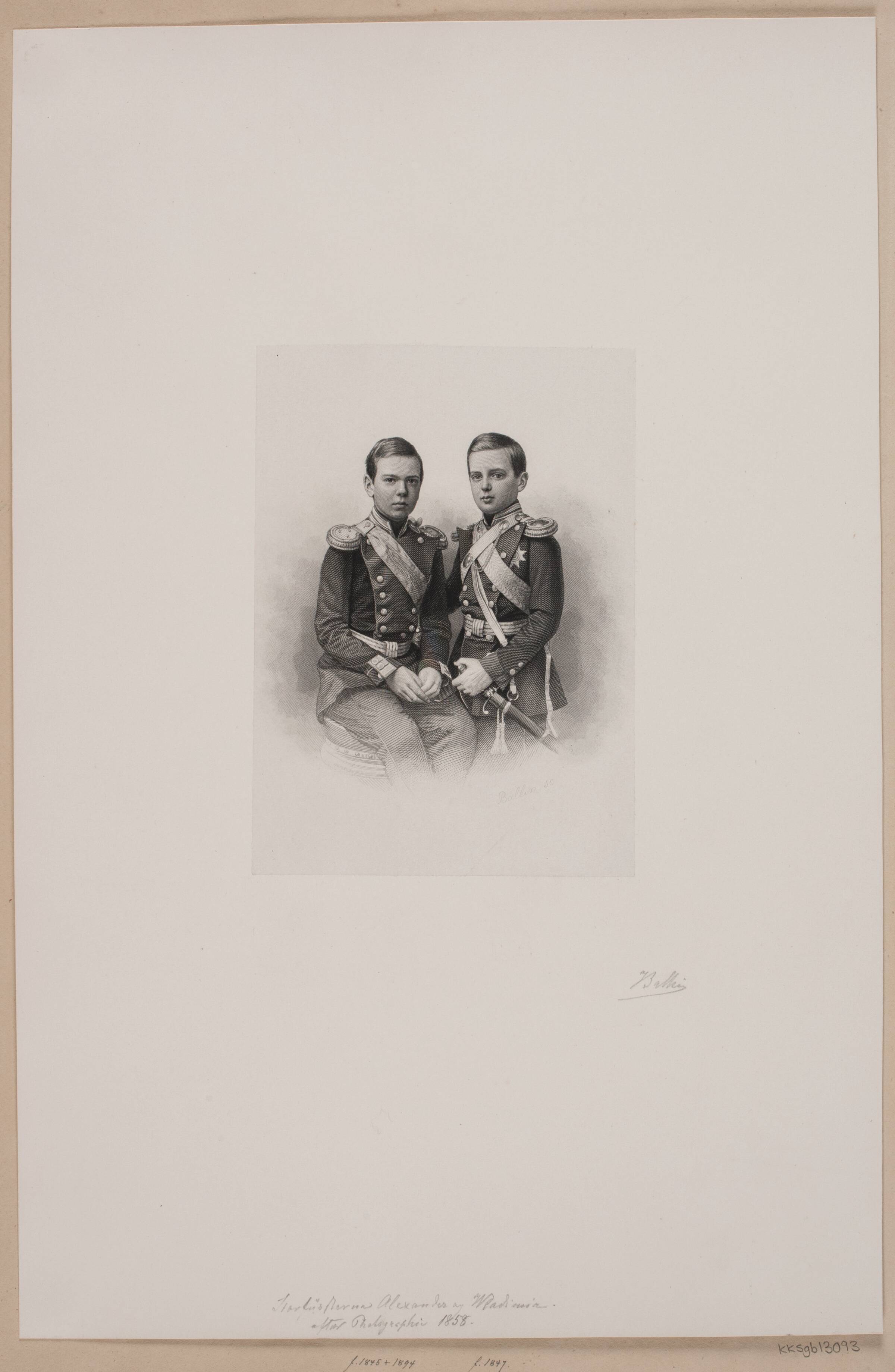 Storfyrsterne Alexander og Wladimir, Joel Ballin, 1858-1884