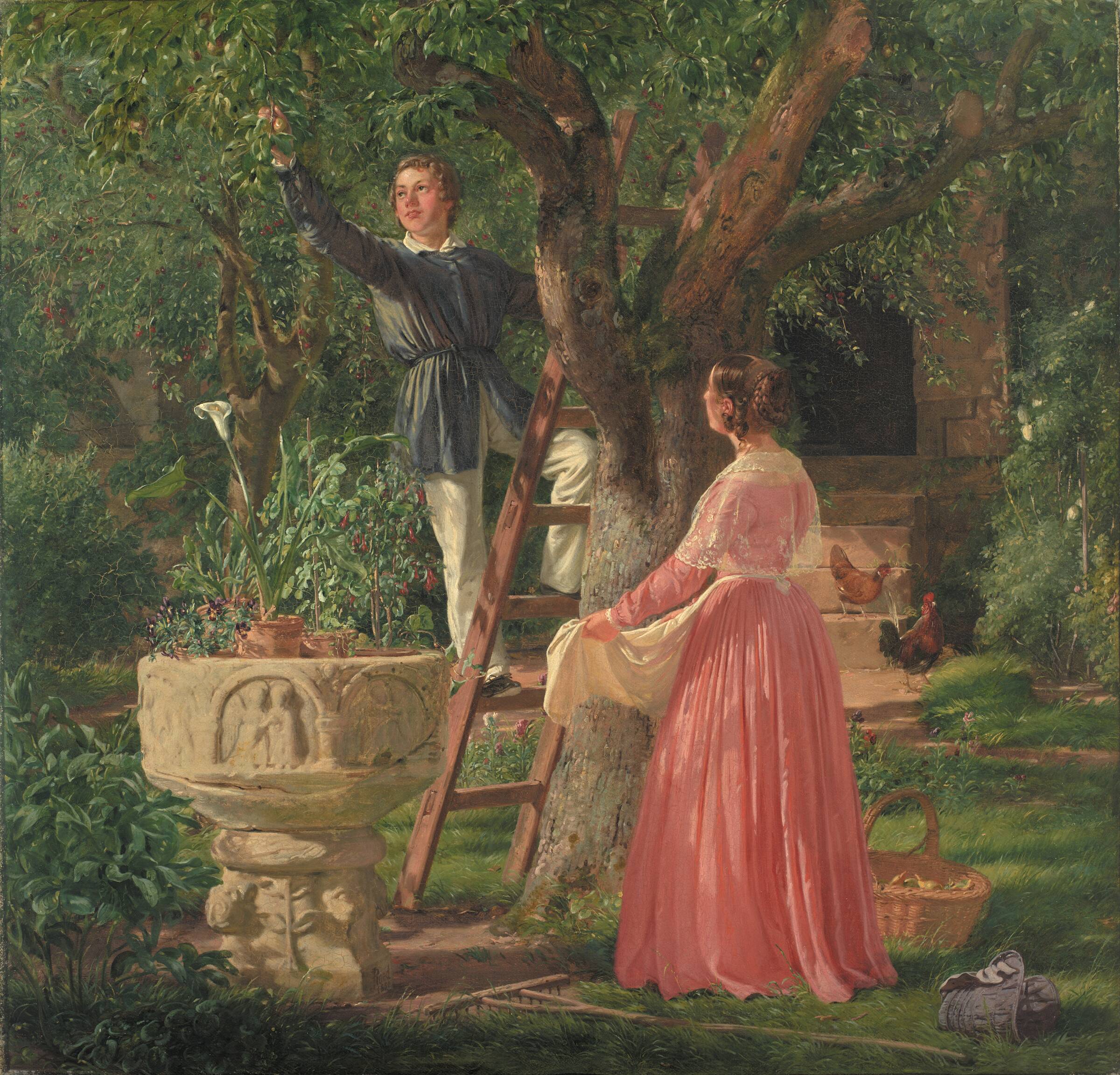 Haven med den gamle døbefont, Jørgen Roed, 1850