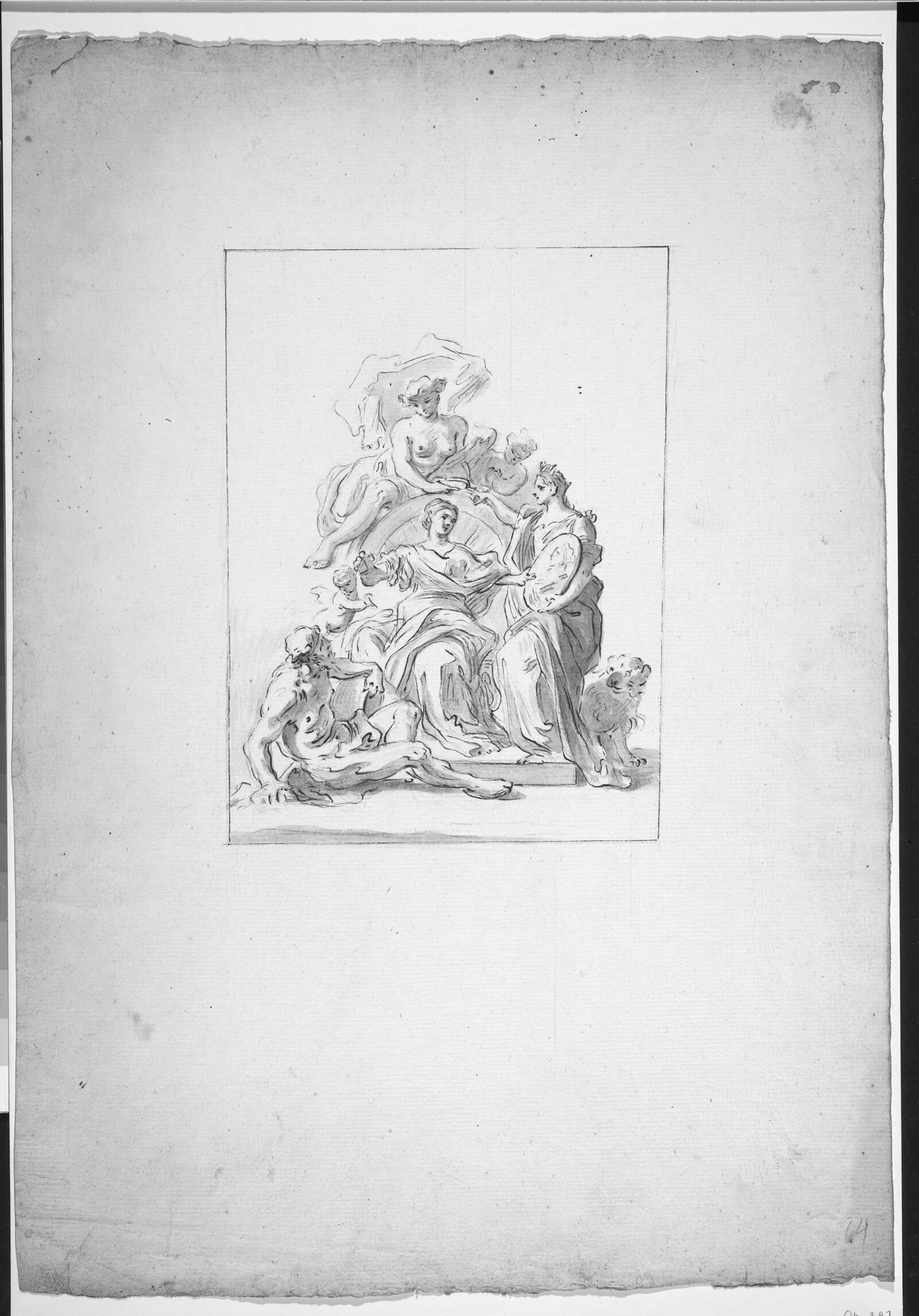 Allegorisk scene, Ubekendt, 1690-1790
