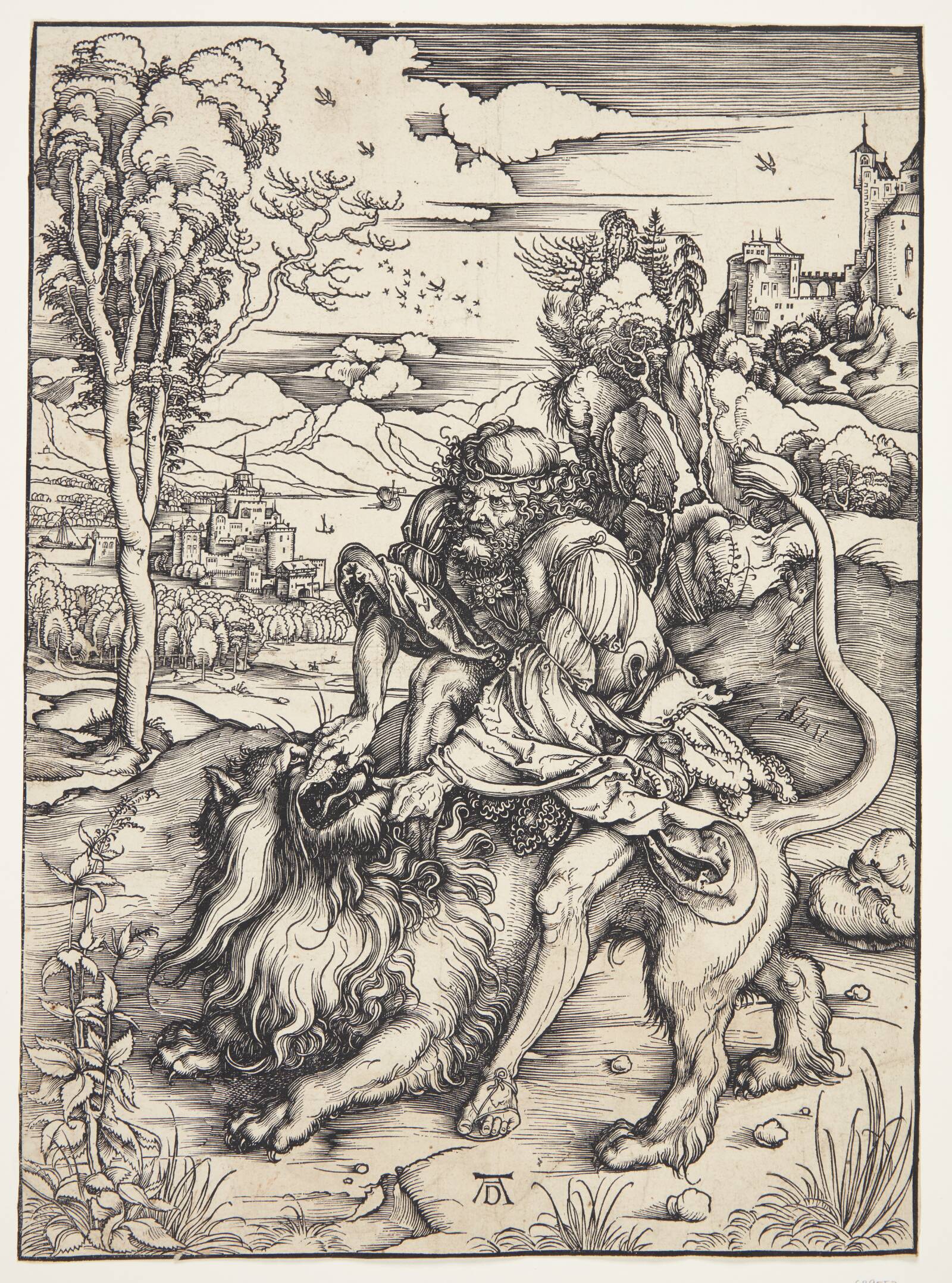 Samson slår løven ihjel, Albrecht Dürer, 1494-1497