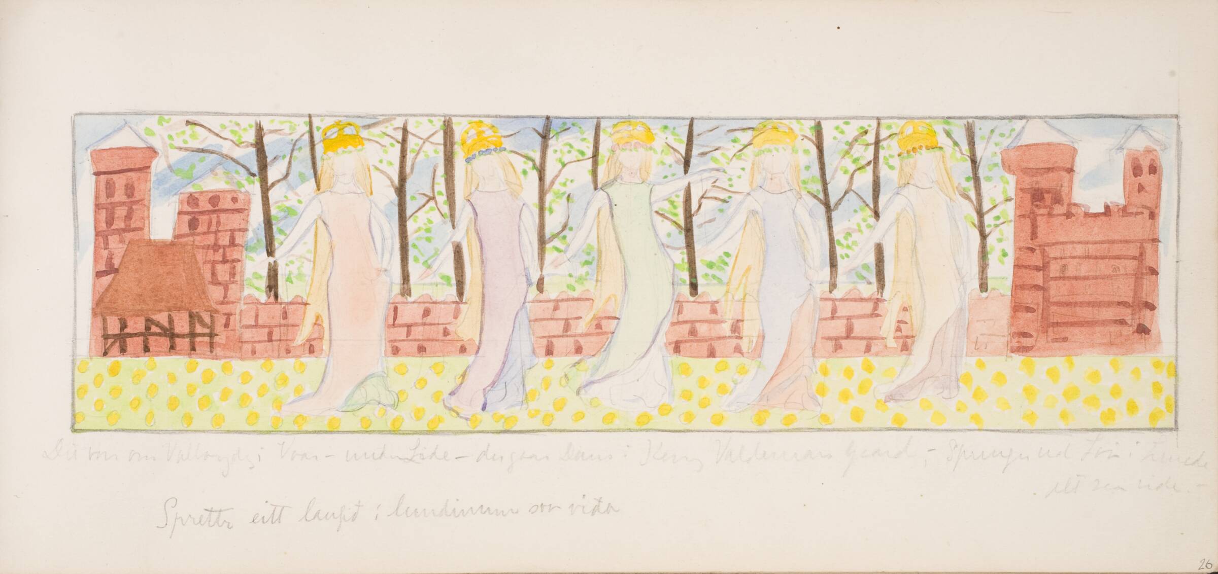 Udkast til "Du er som Valborg i vår...", Agnes Slott-Møller, 1892