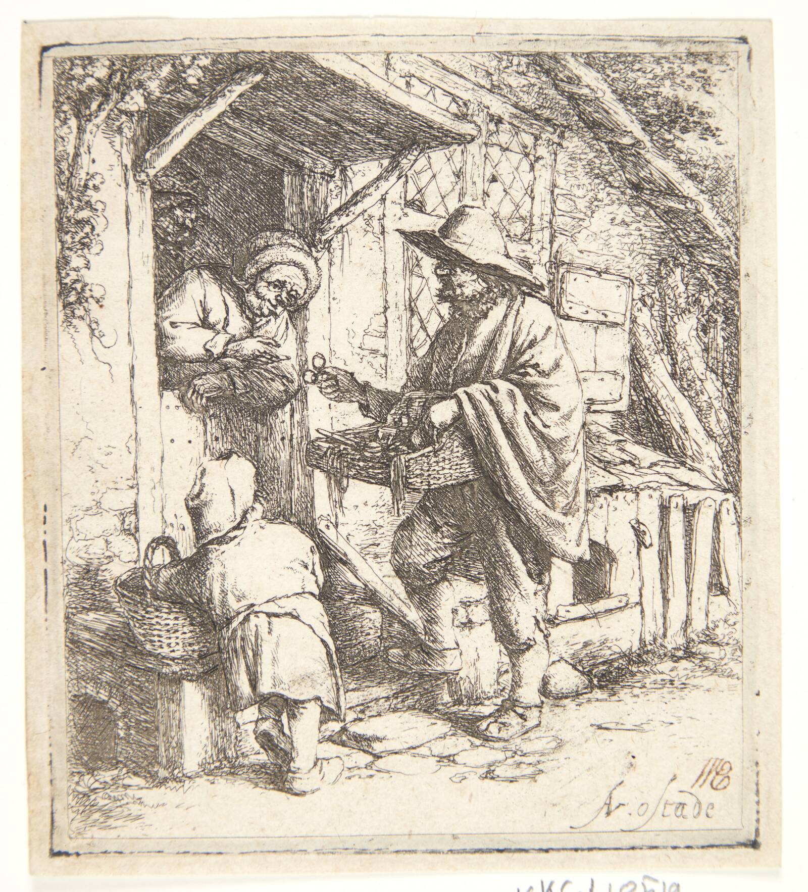 Brillesælgeren, Adriaen van Ostade, 1646