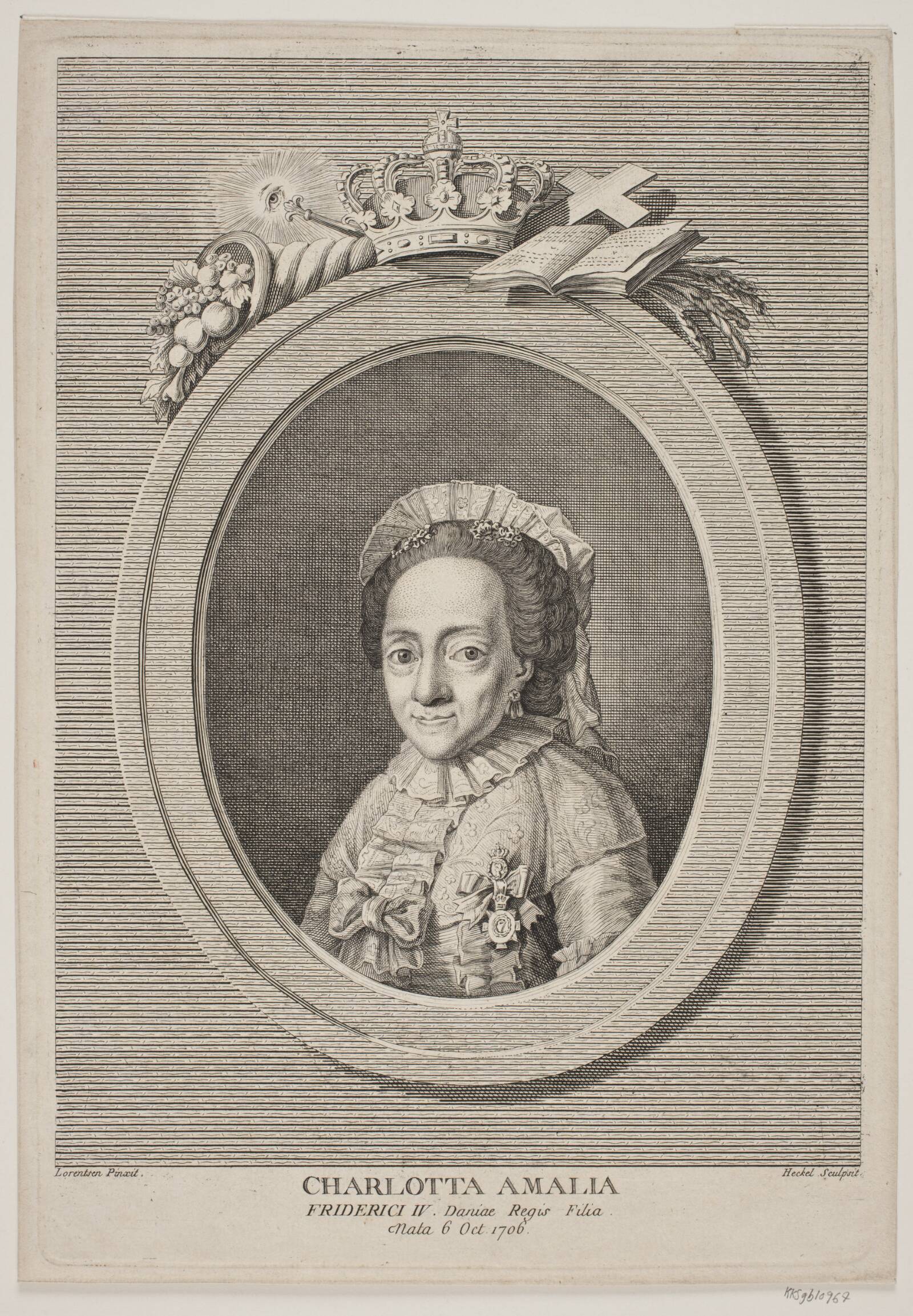 Prinsesse Charlotte Amalie, Andreas Heckel, 1747-1799