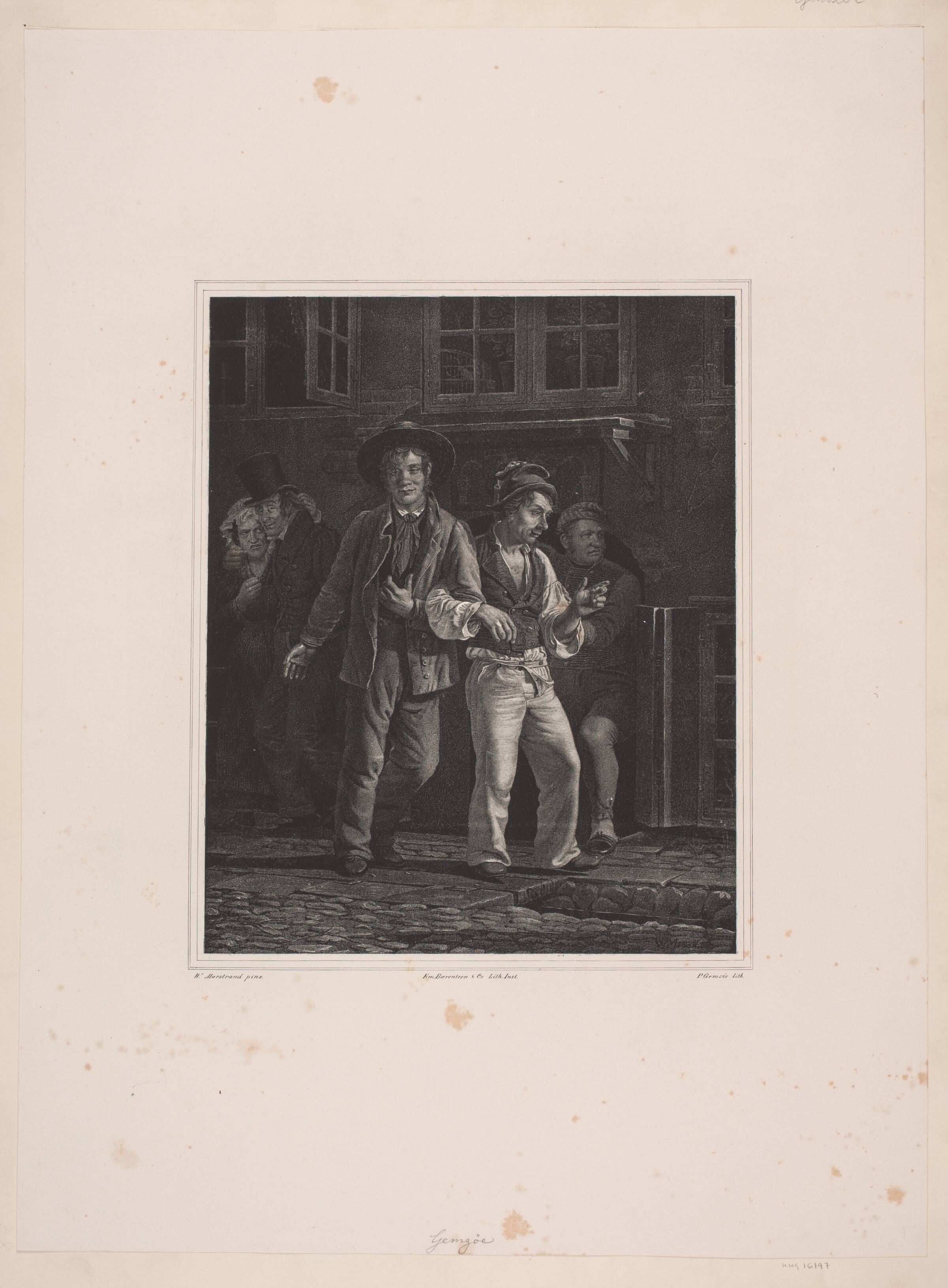 Beskænkede Søfolk, Peter Henrik Gemzøe, 1835