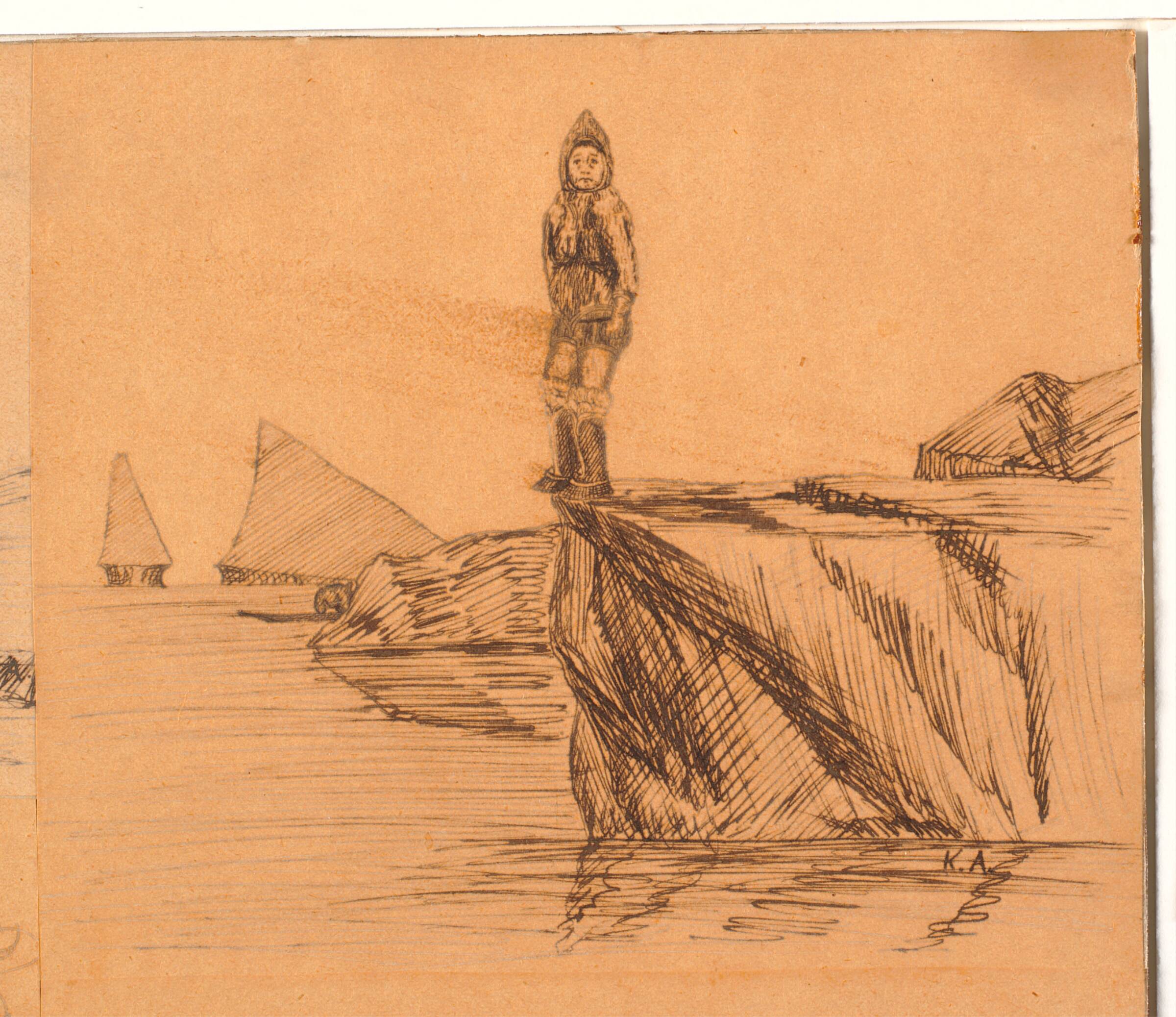 Kvinde på en klippe, Kaarale Andreassen, 1920-1934