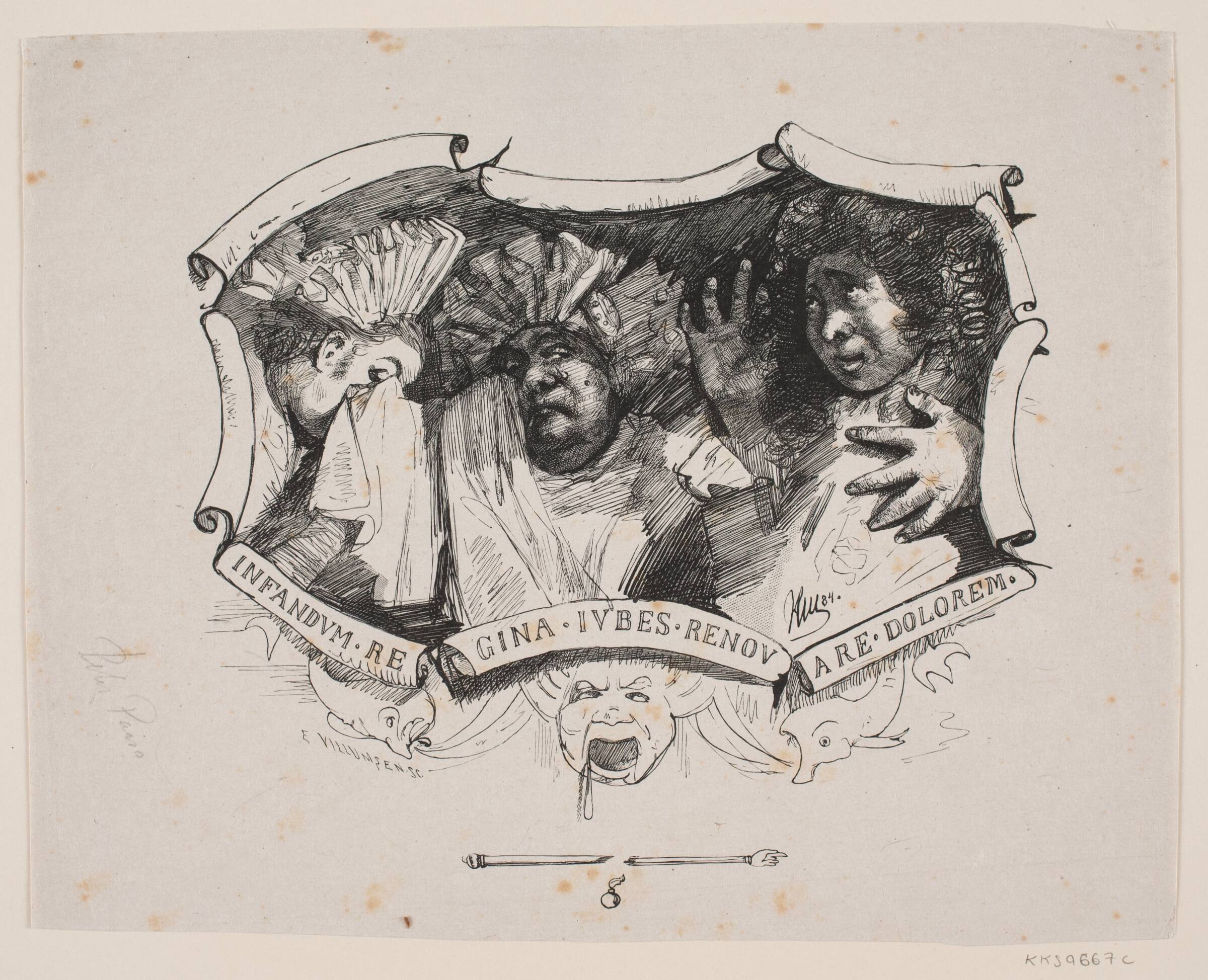 Illustration til Holberg: "Peder Paars", Emil Villumsen, 1885