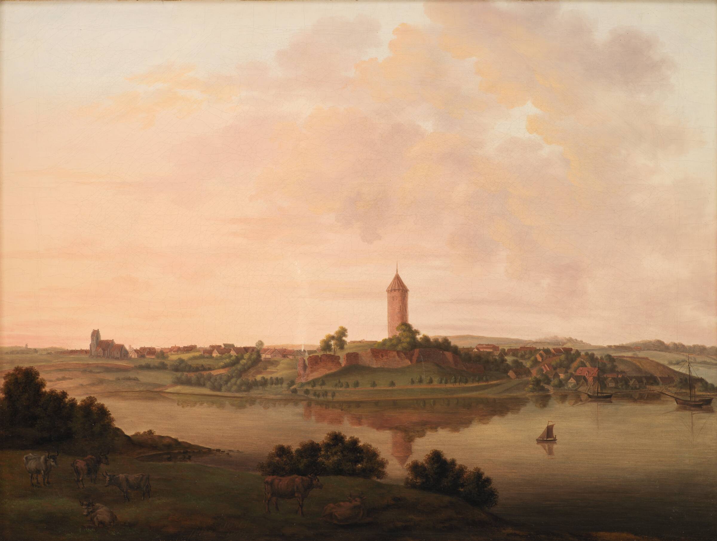 Prospekt af Vordingborg, Heinrich Grosch, 1810