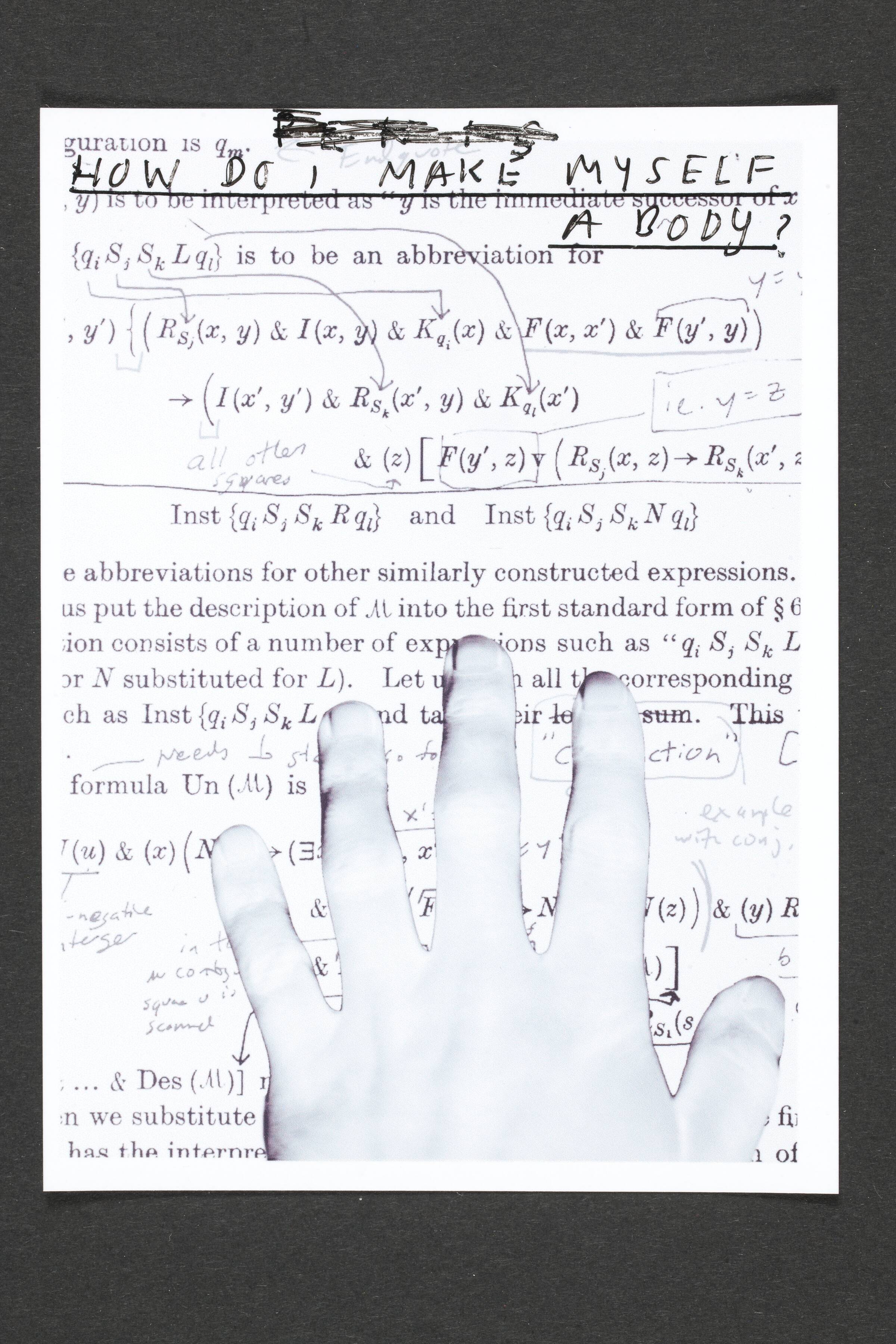 How do I make myself a body (7), Henrik Olesen, 2007