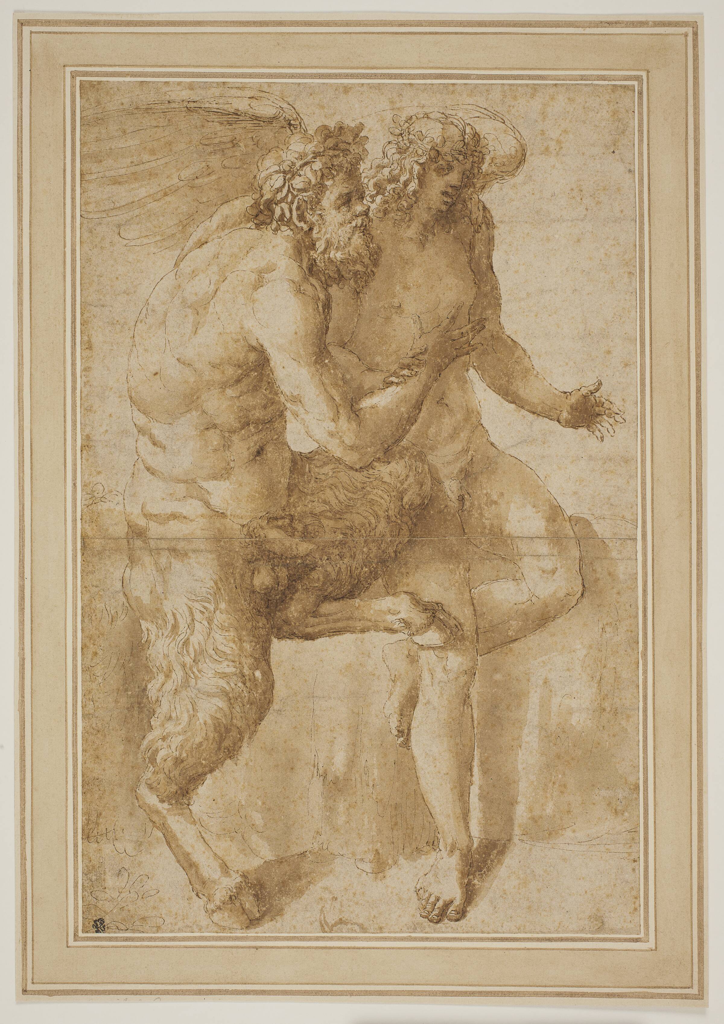 To kvindefigurer, med symboler for digtning og musik, Bénoit Le Coffre, 1671-1722