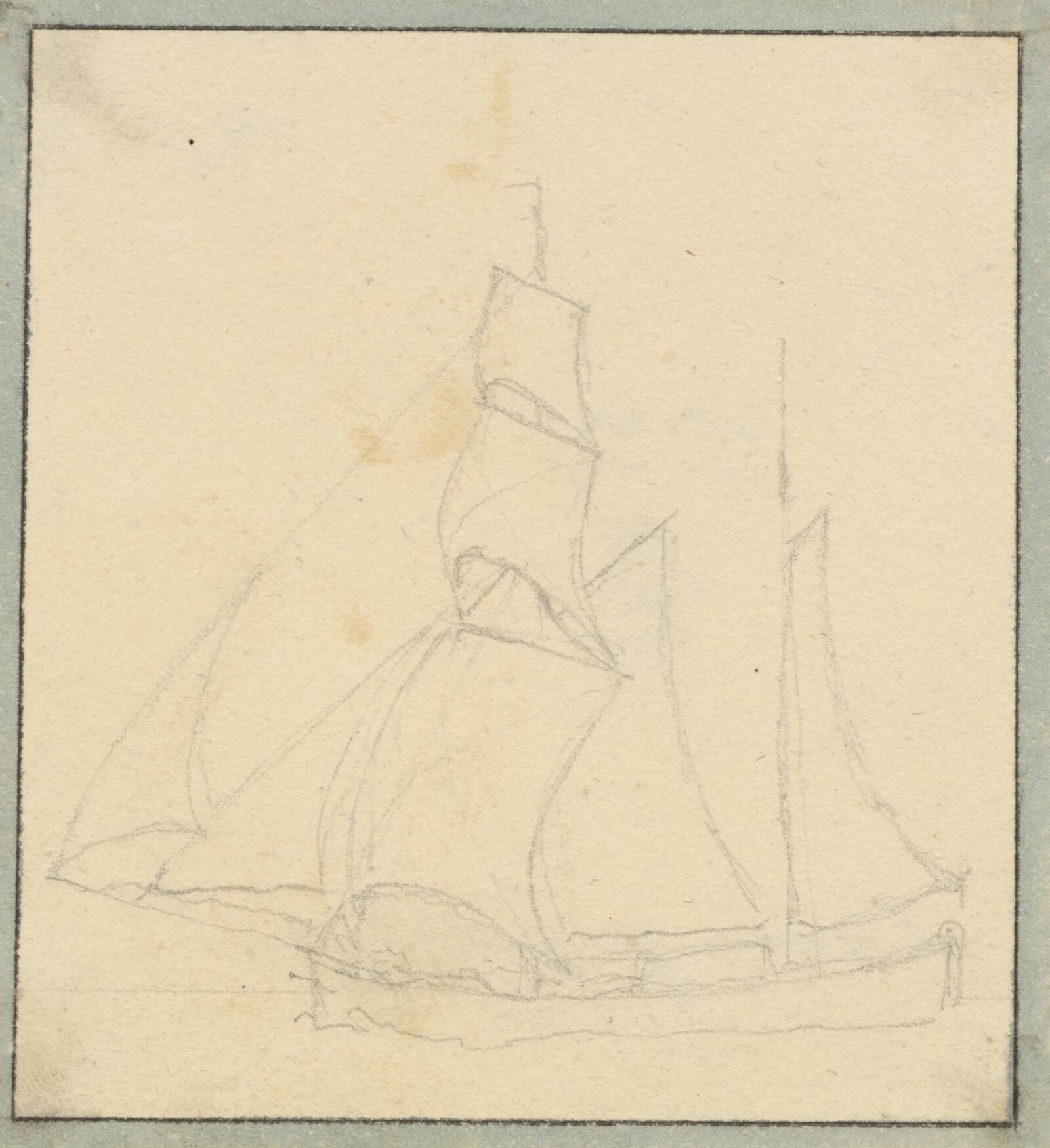 En Skonnert under sejl., C.W. Eckersberg, 1783-1853