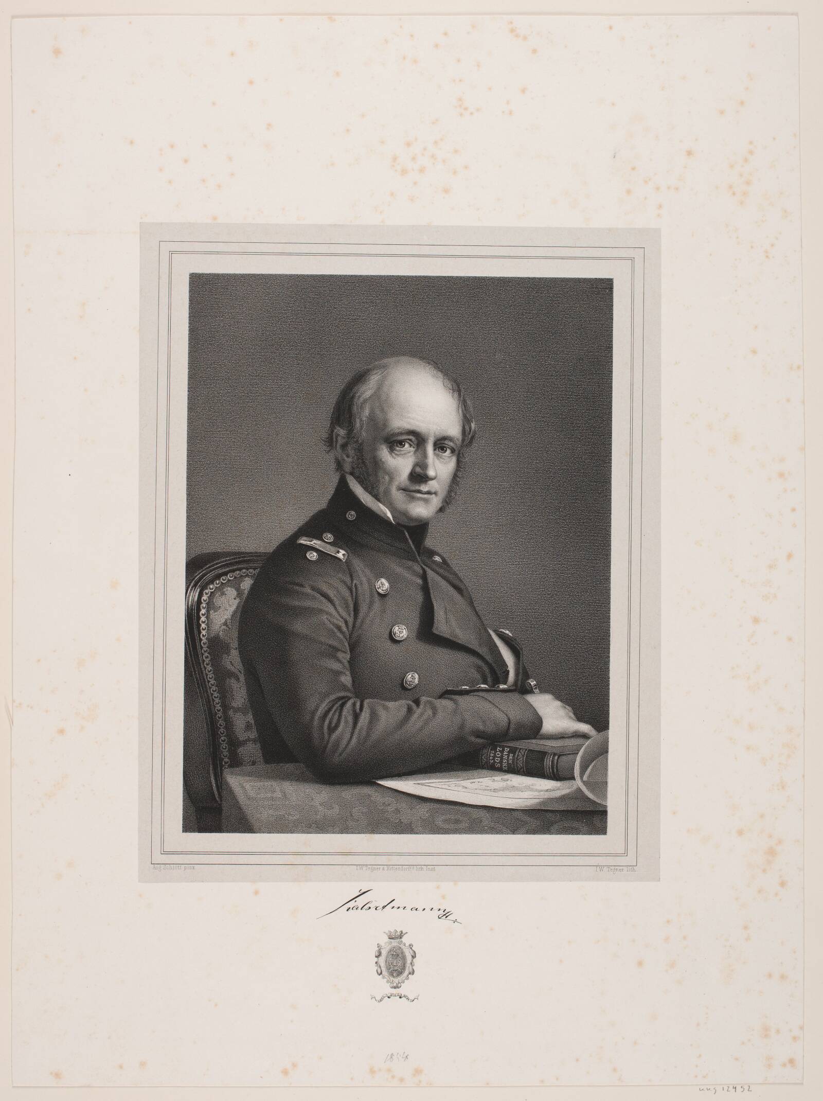 Viceadmiral C.C. Zahrtmann, Isac Wilhelm Tegner, 1855